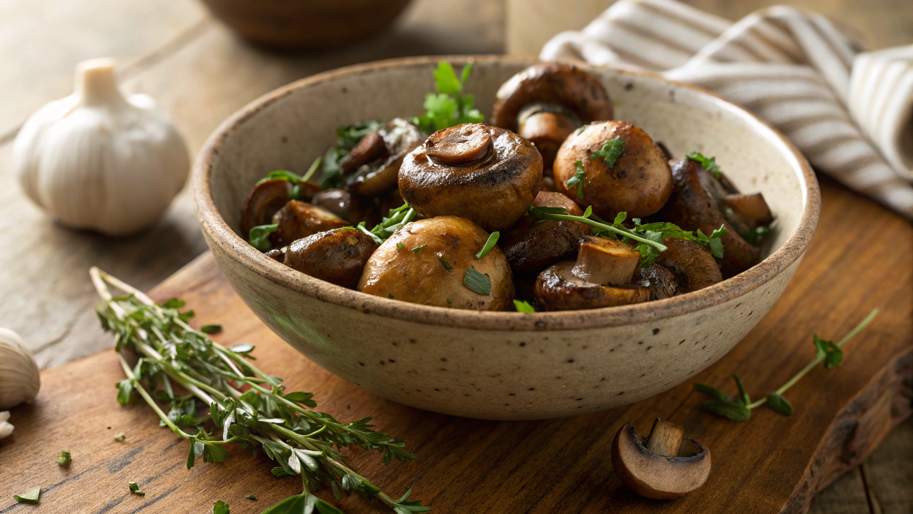 Low Carb Garlicky Mushrooms