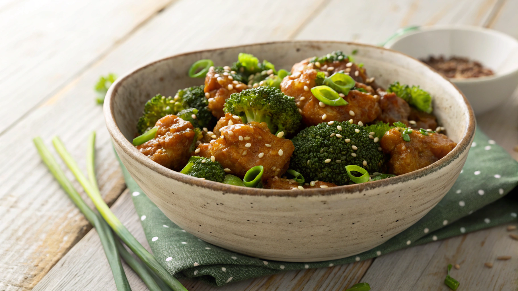 Keto General Tso Chicken and Broccoli