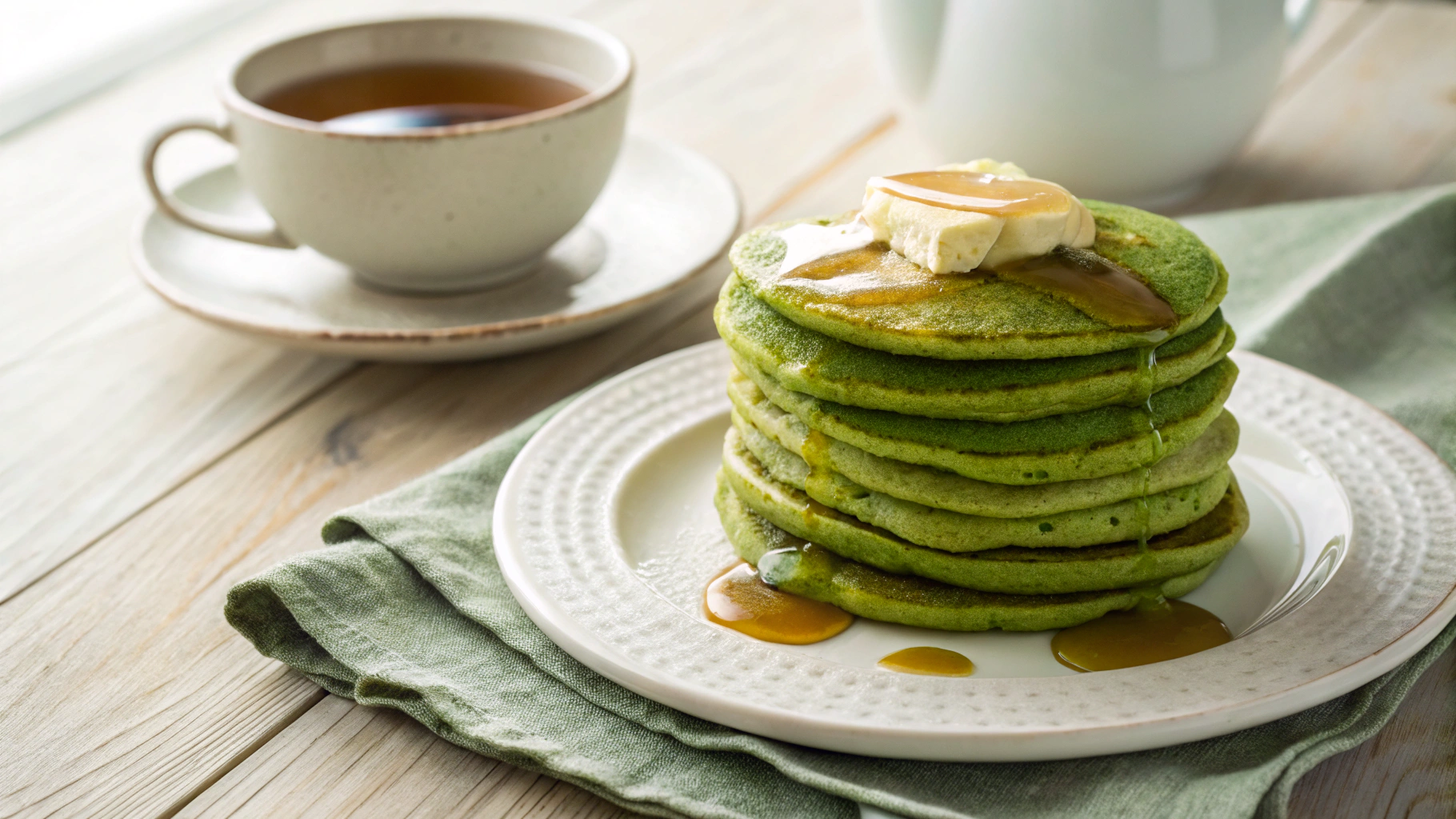 Keto Grain-free Matcha Pancakes