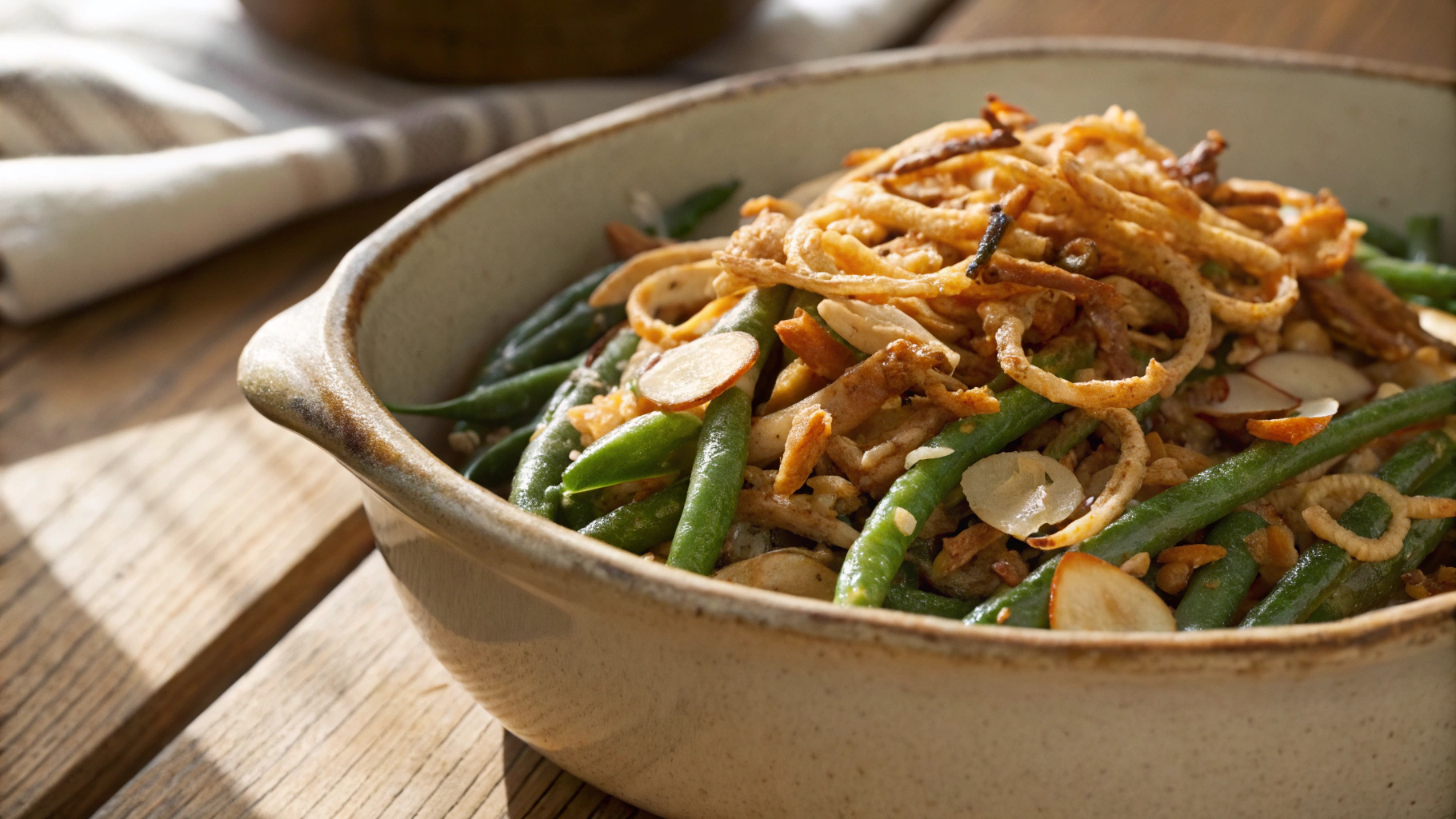 Low Carb Green Bean And Almond Casserole