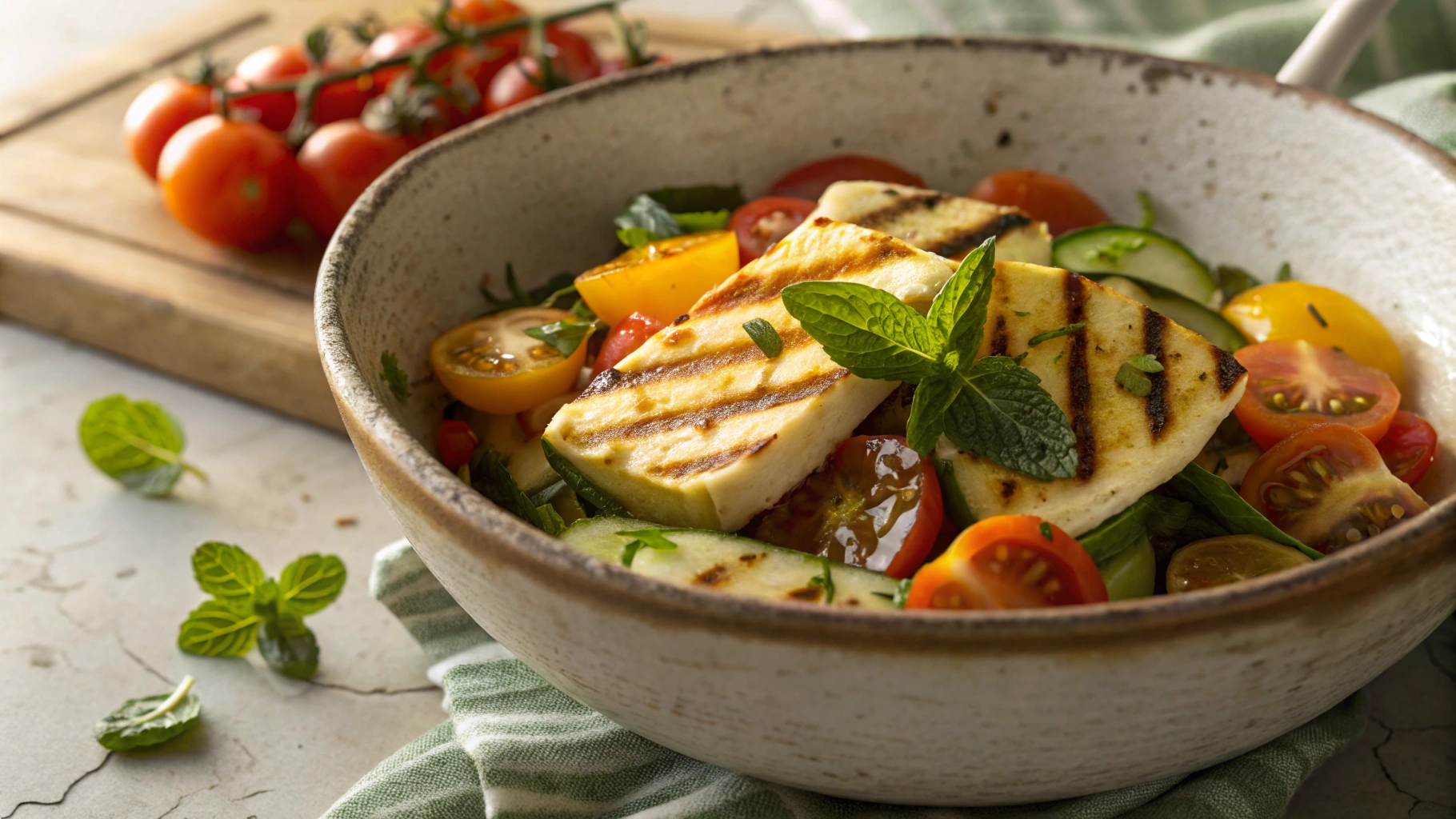 Low Carb Halloumi Salad