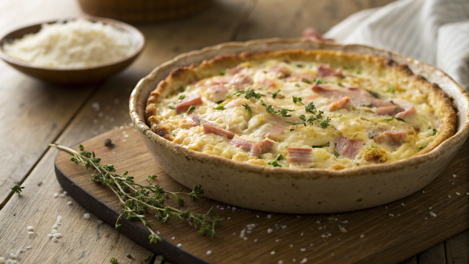 Low Carb Ham And Leek Pie