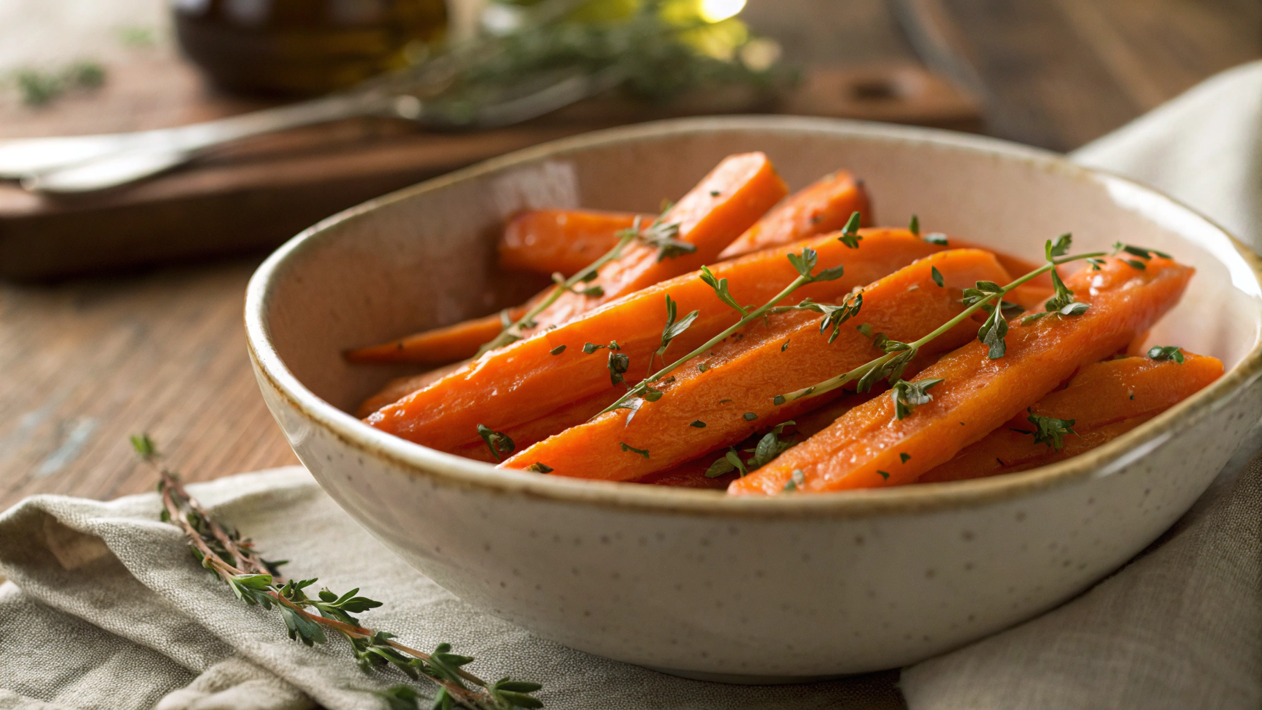Low Carb Honey Thyme Carrots