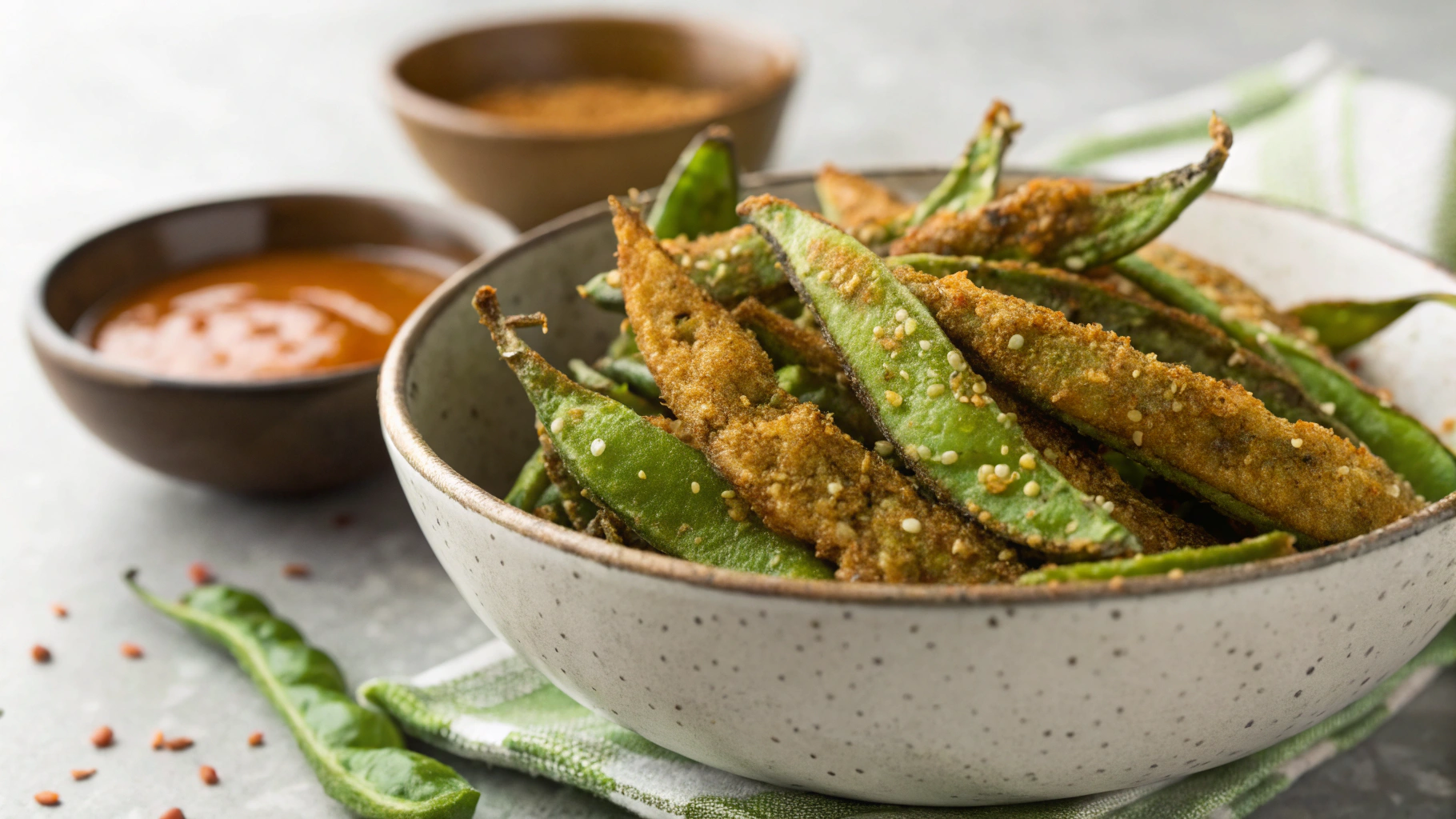 Keto Indian Air Fryer Curry Snow Peas