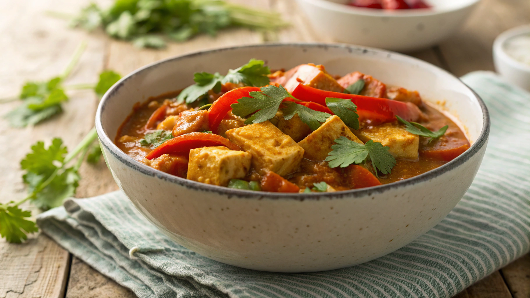 Low Carb Instant Pot Madras Tofu Curry