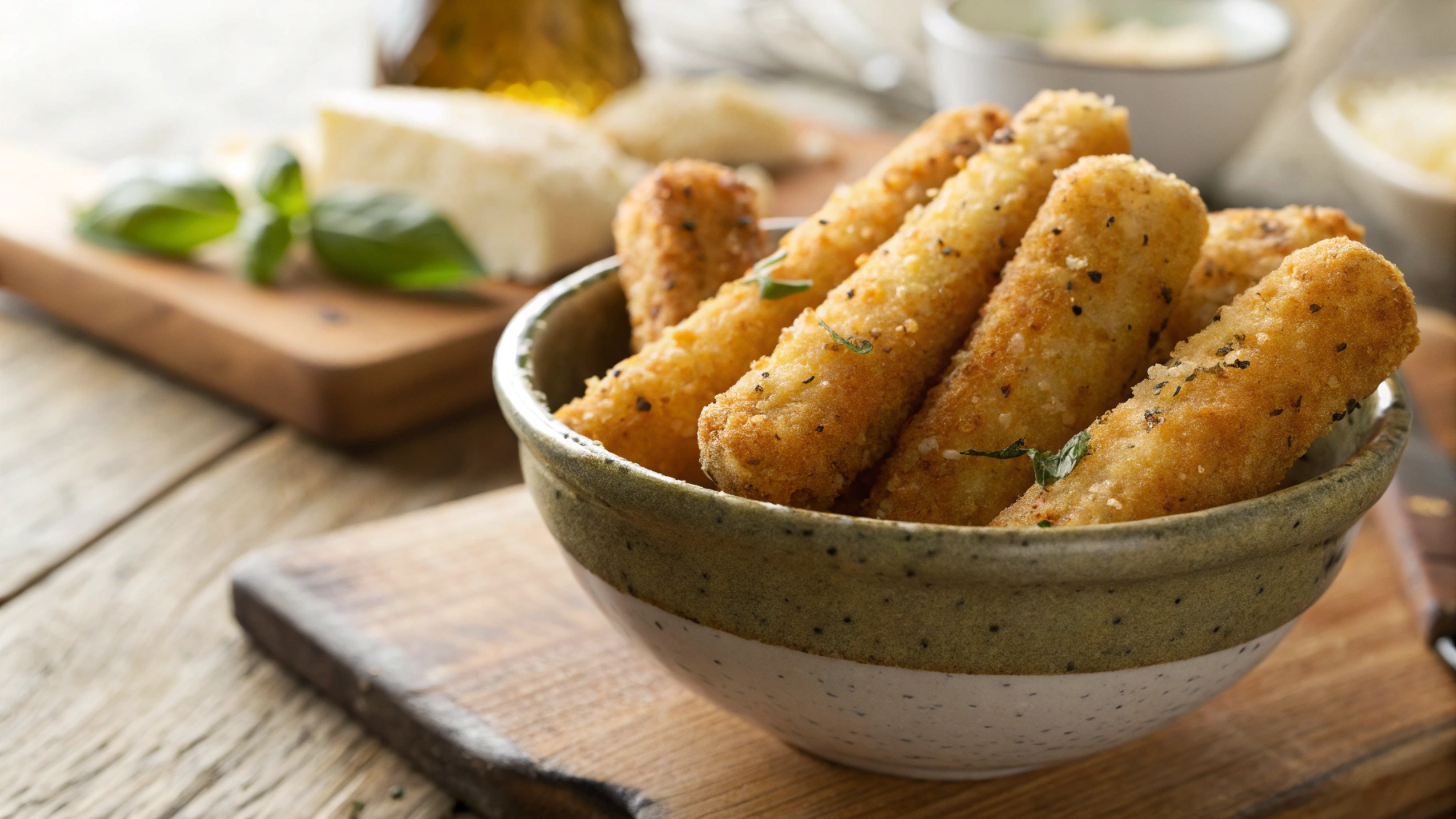 Low Carb Italian Mozzarella Sticks