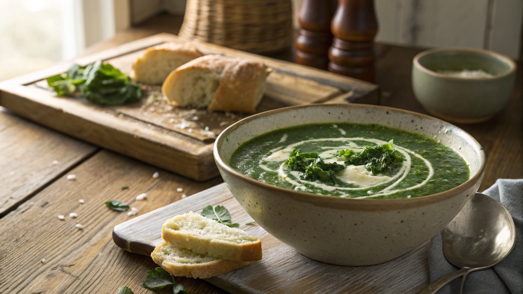 Low Carb Kale and Spinach Soup