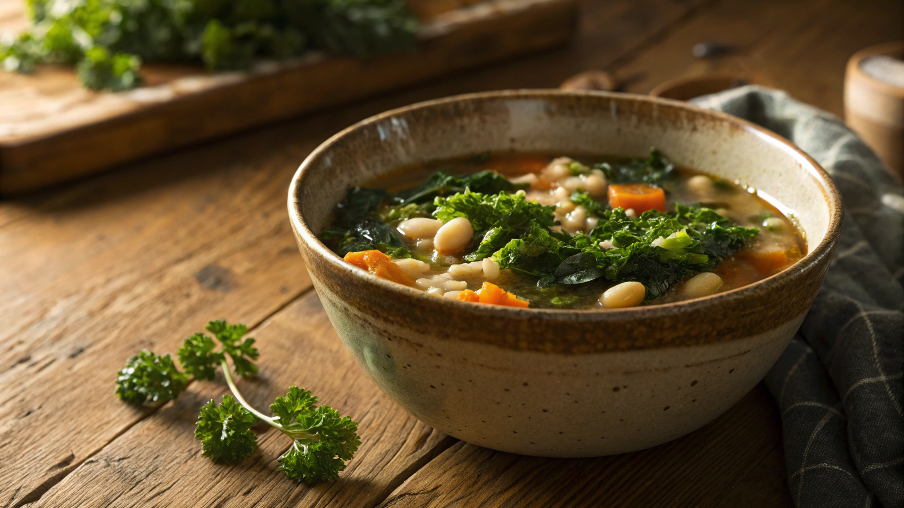 Low Carb Kale and White Bean Soup