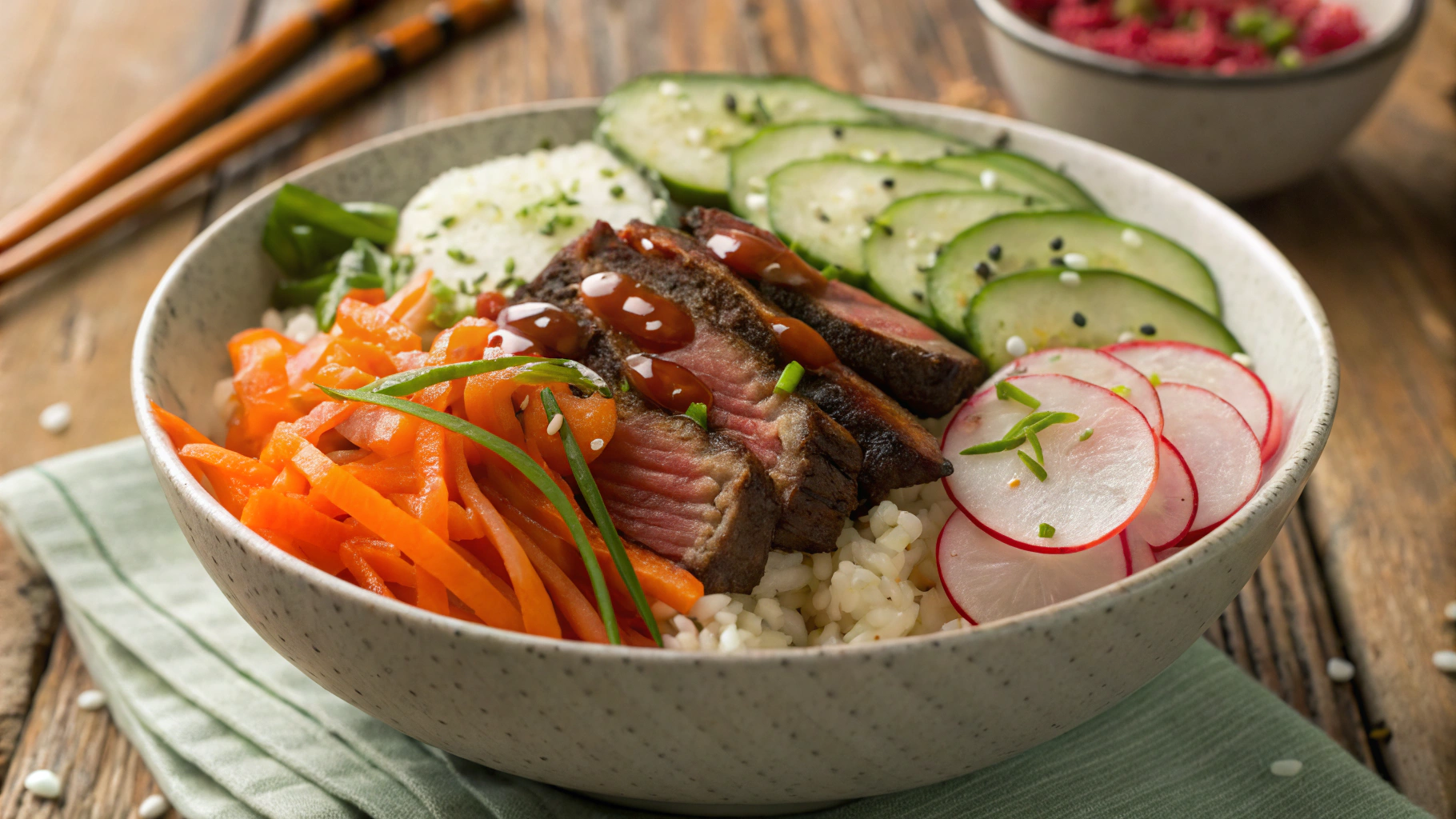Keto Kimchi Steak Bowls
