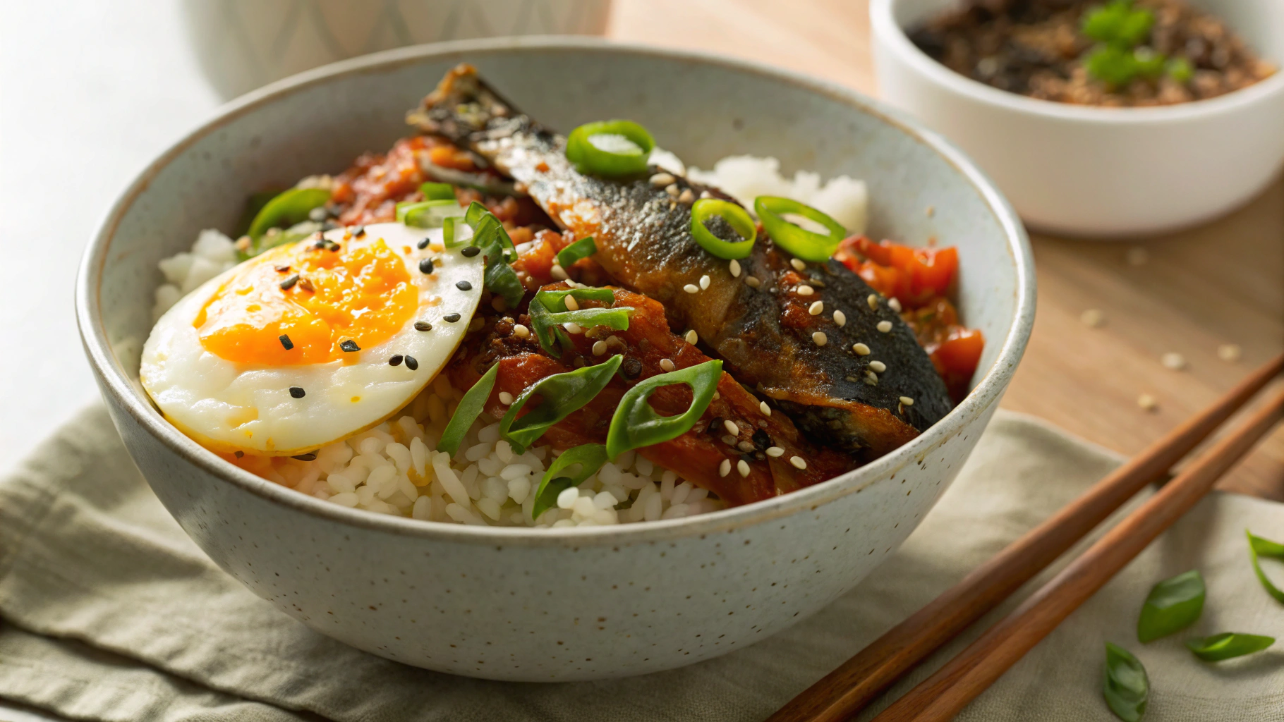 Keto Korean Spicy Sardine Bowls