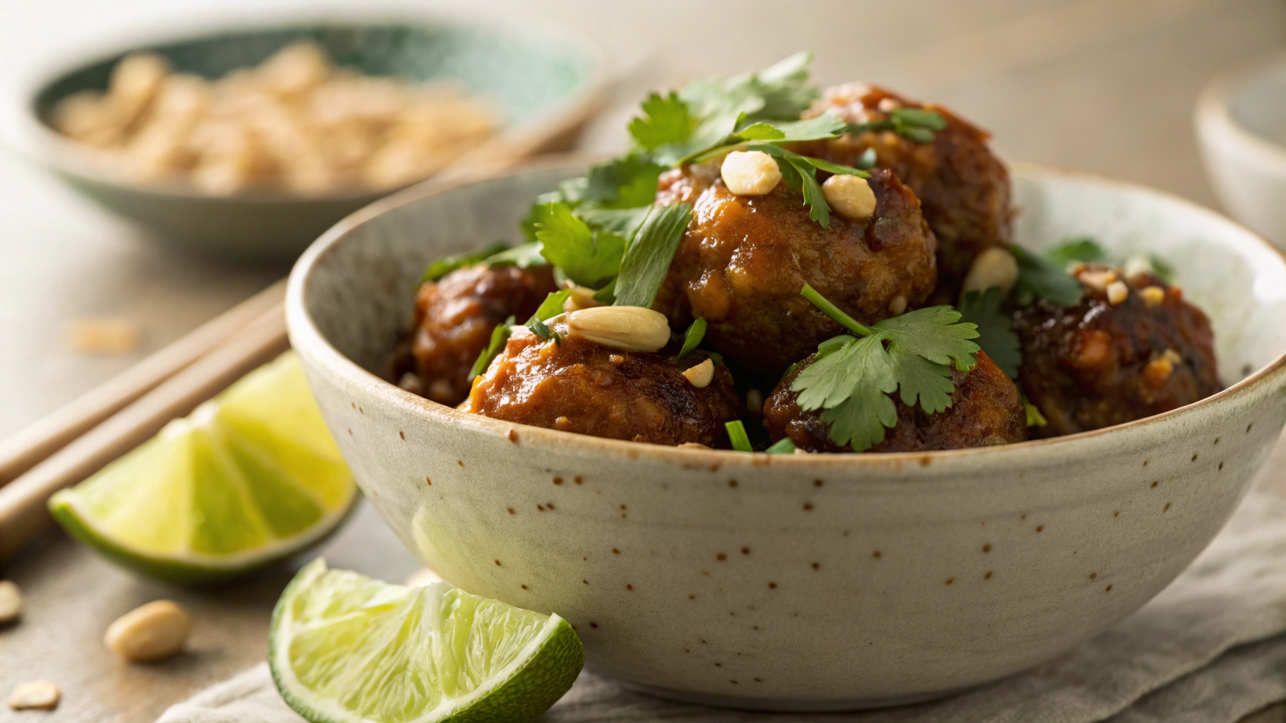 Keto Kung Pao Chicken Meatballs