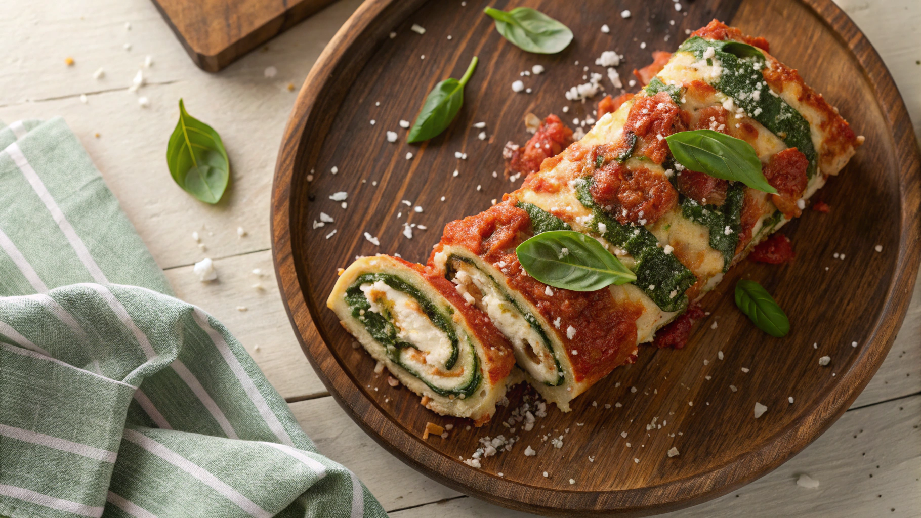 Low Carb Lasagna Fathead Roll