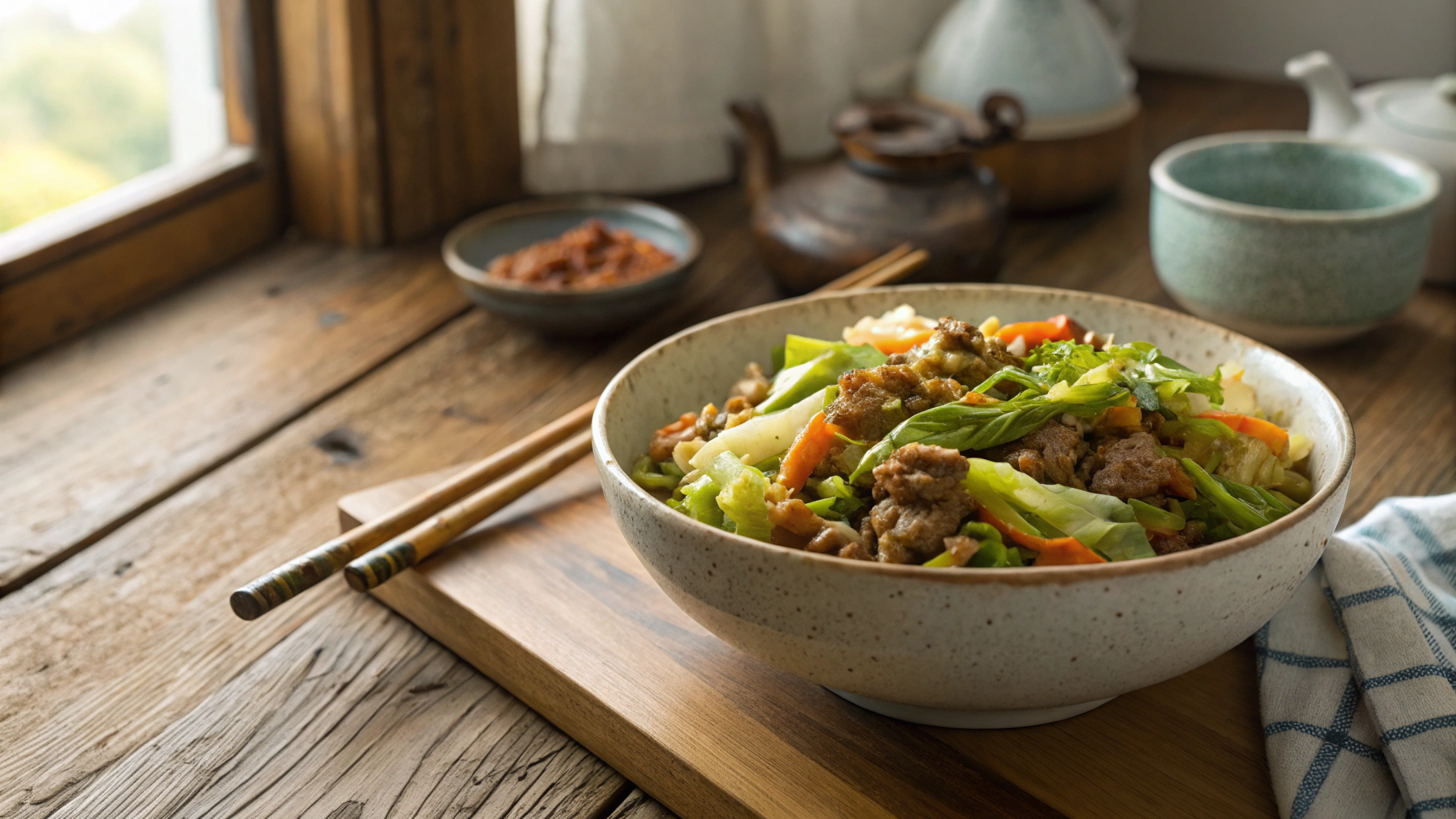 Low Carb Lemony Pork and Cabbage