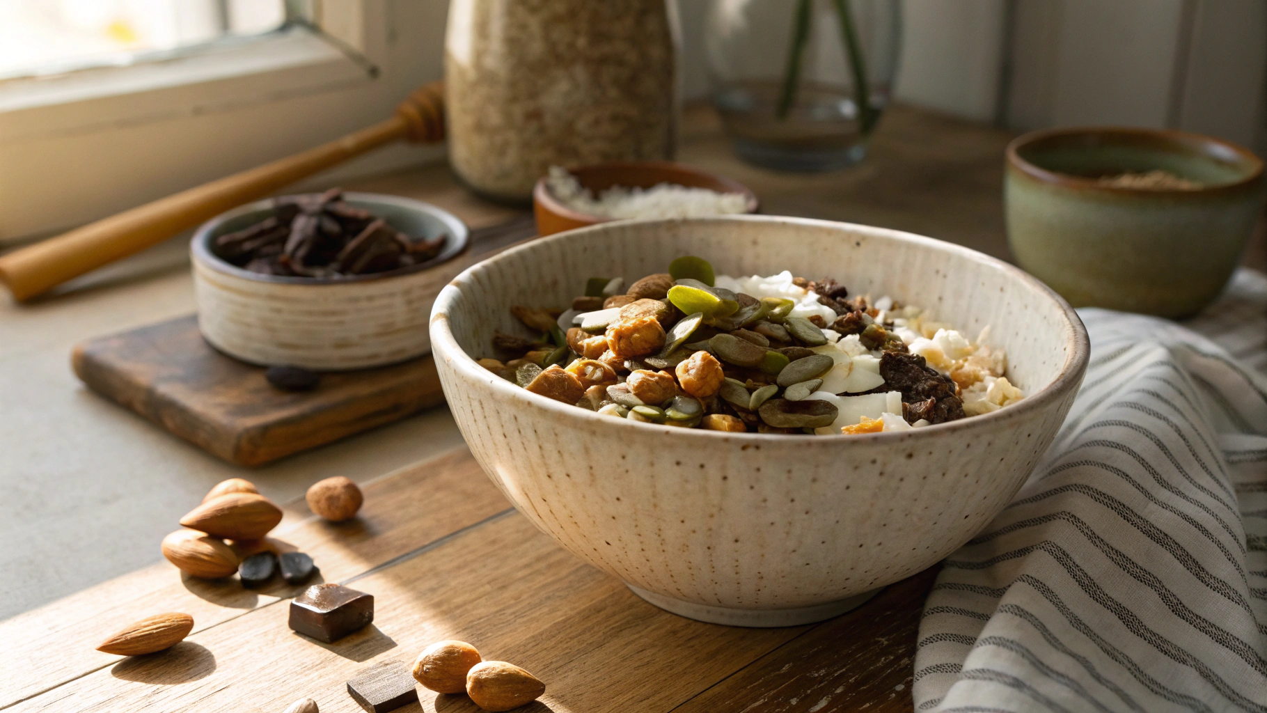 Low Carb Macadamia, Choco-Coconut Muesli