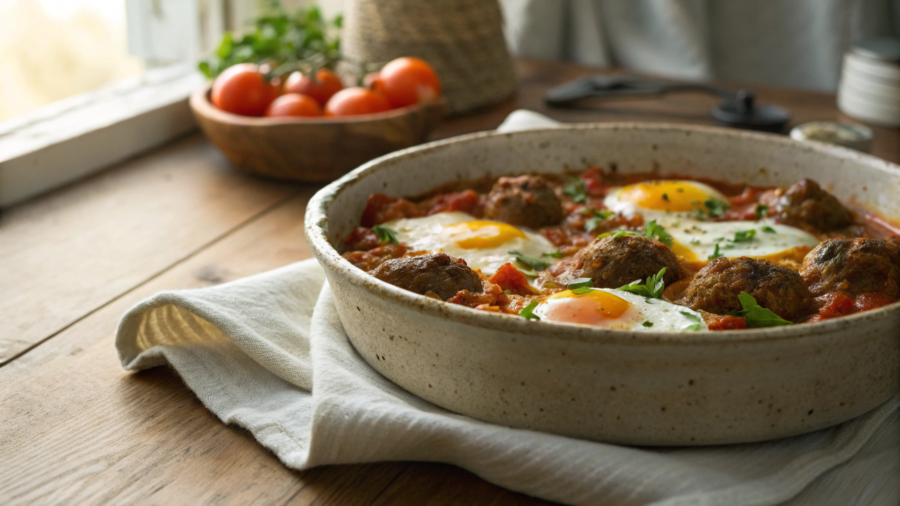 Low Carb Meatball Shakshuka