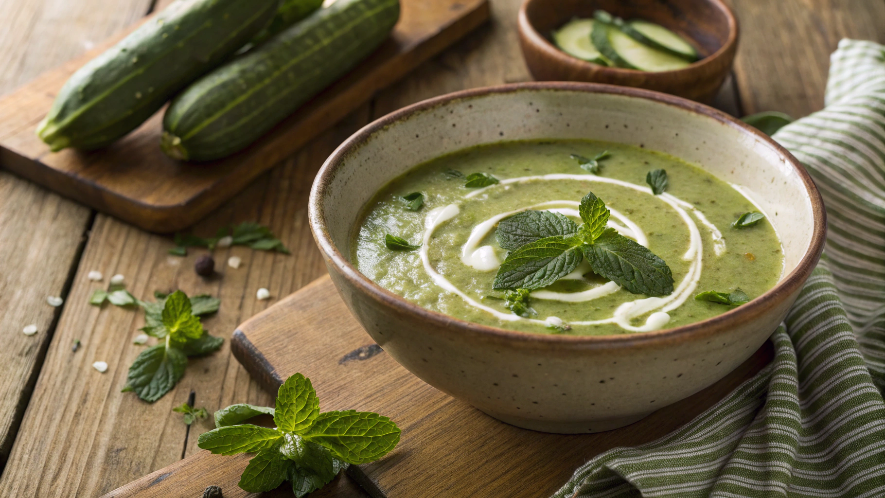 Keto Minted Zucchini Soup