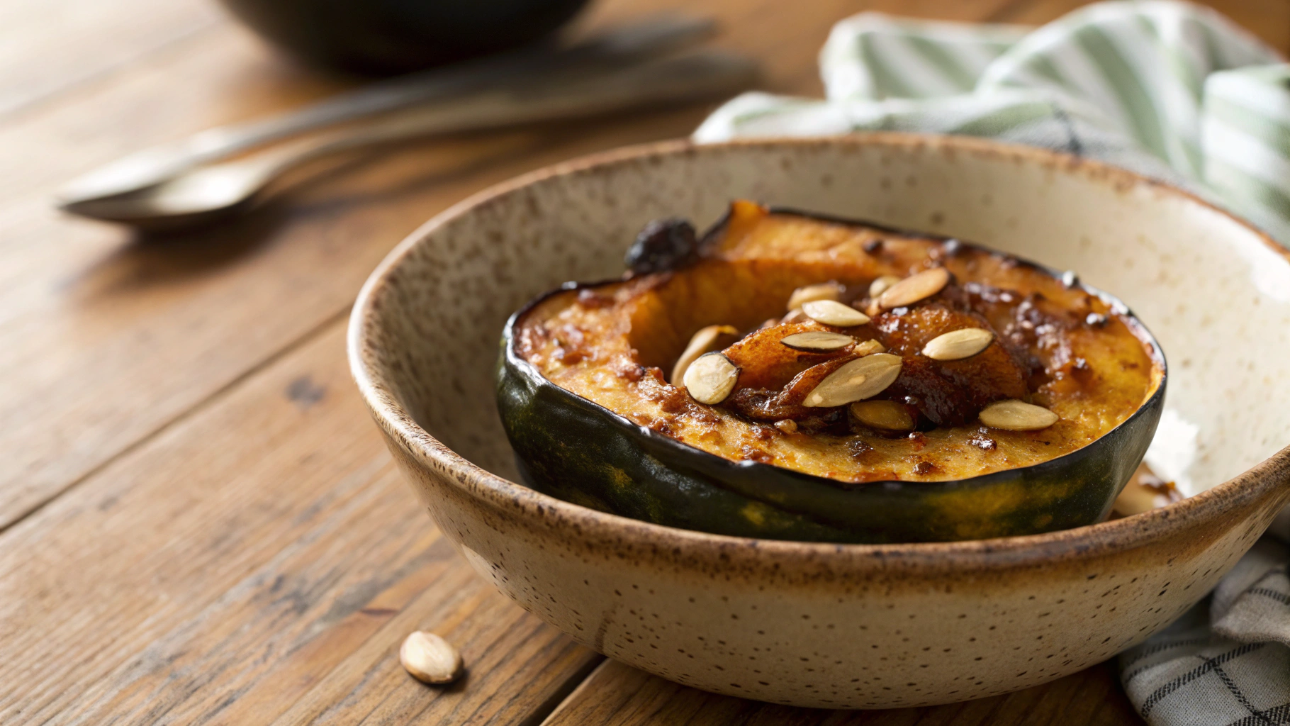 Low Carb Miso Butter Glazed Acorn Squash