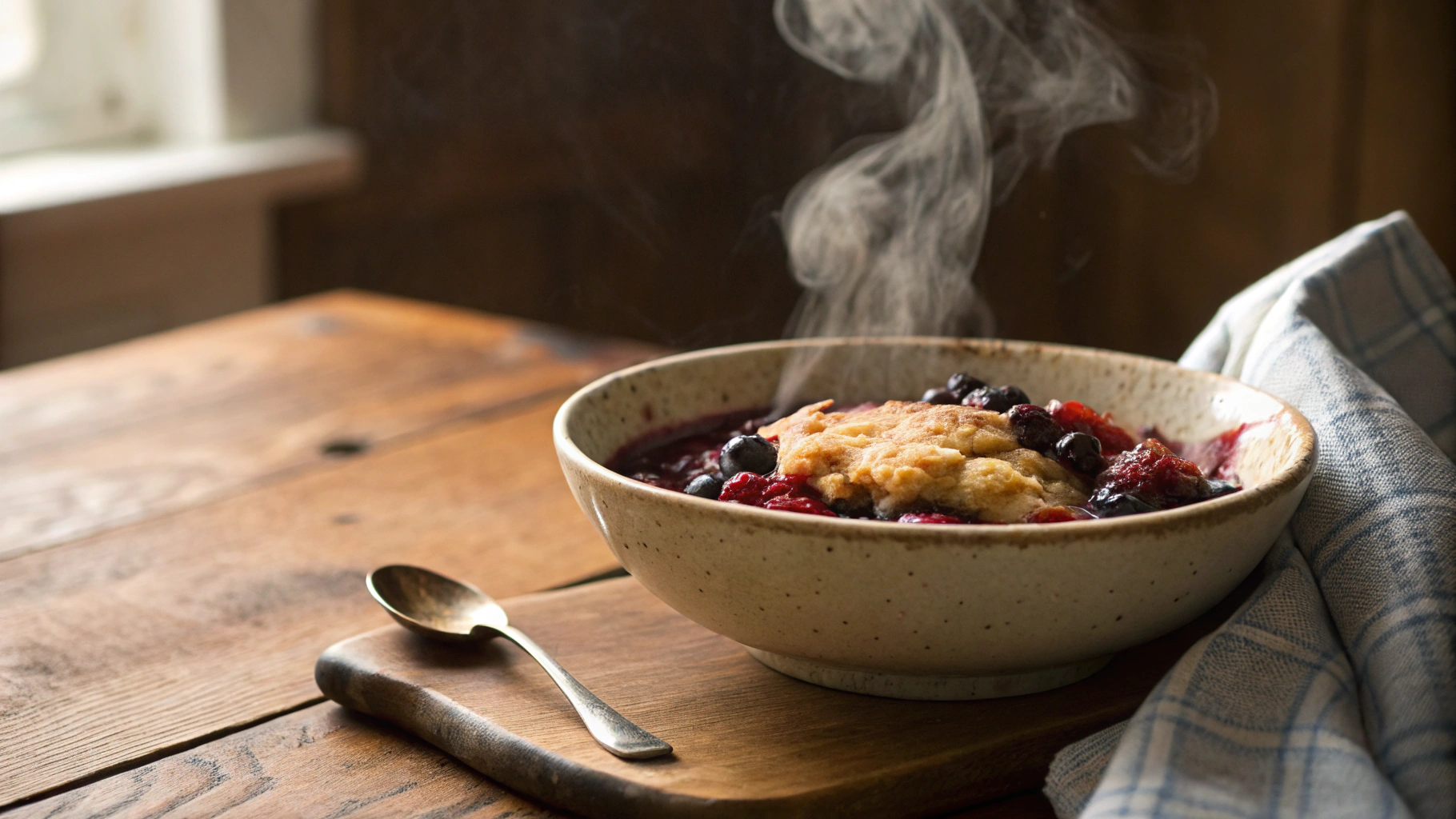 Low Carb Mixed Berry Cobbler