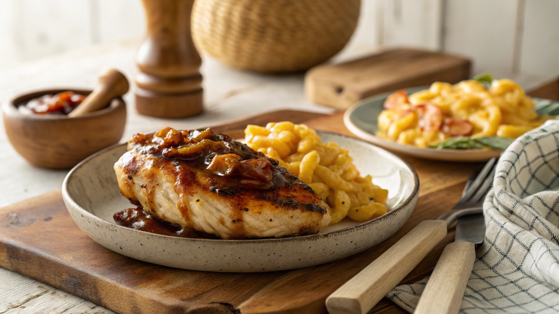 Low Carb Monterey BBQ Chicken and Macaroni