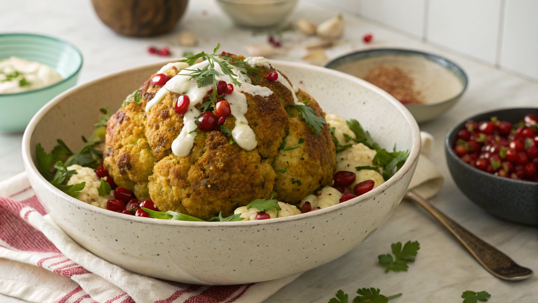 Keto Moroccan Lamb Stuffed Cauliflower