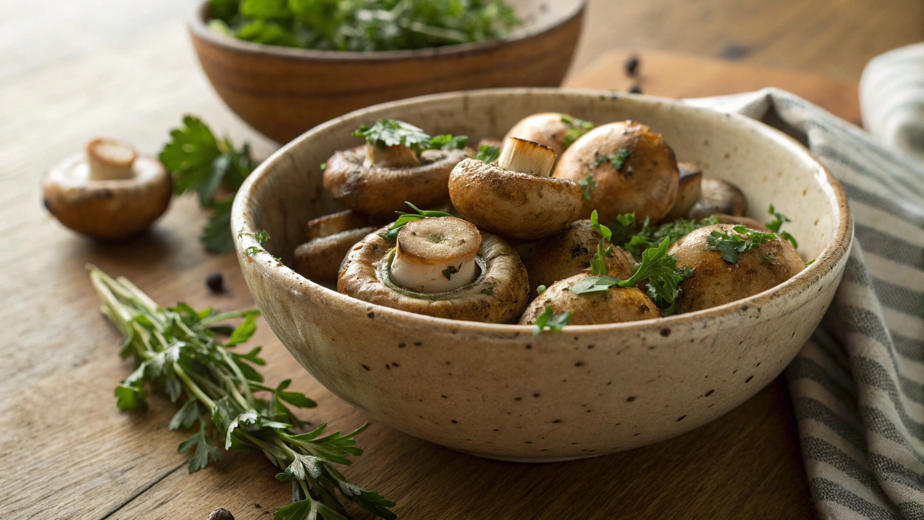Keto Mushrooms Stuffed W/ Herb Butter