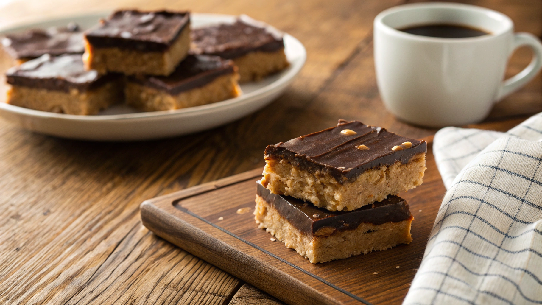 Keto No-Bake Chocolate Peanut Butter "Scotcheroos"
