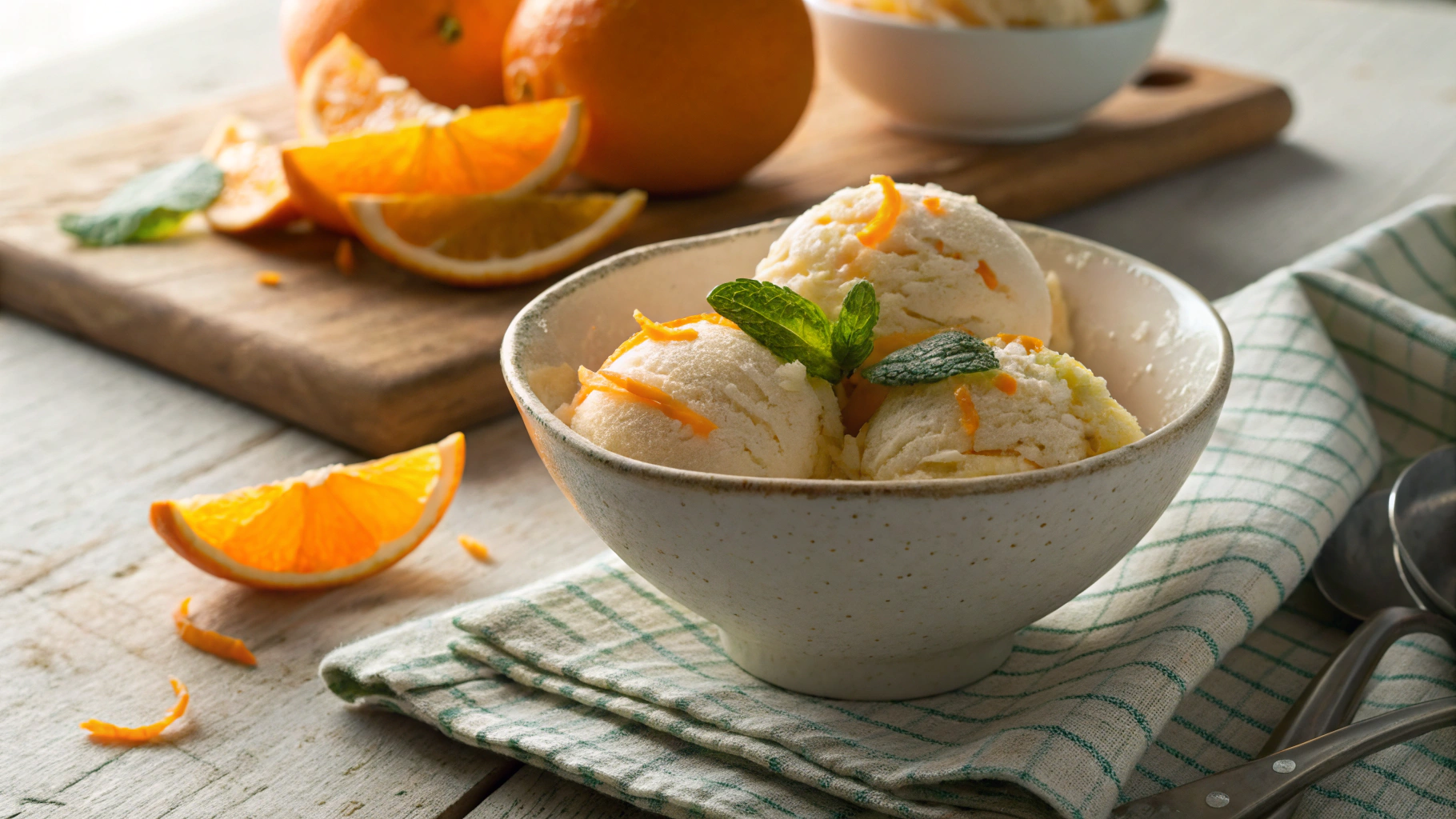 Keto No-Churn Orange Creamsicle Ice Cream