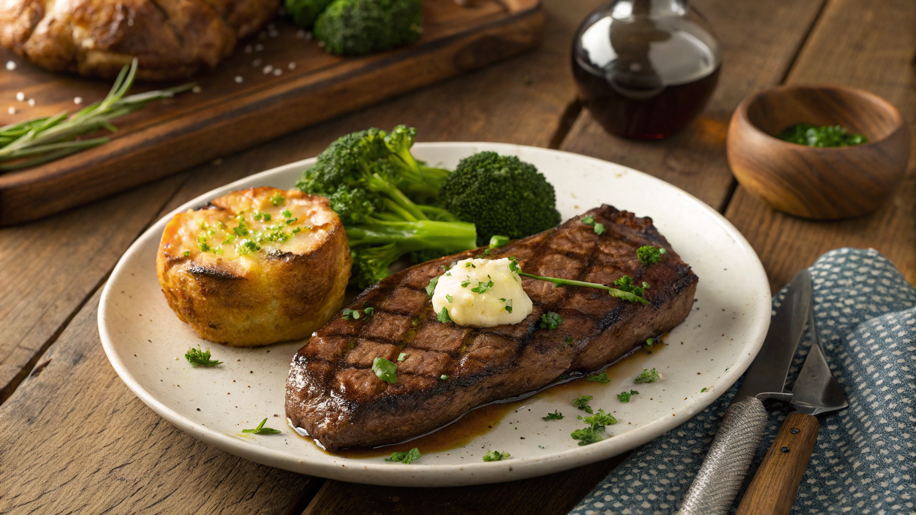 Low Carb OMAD NY Strip Dinner