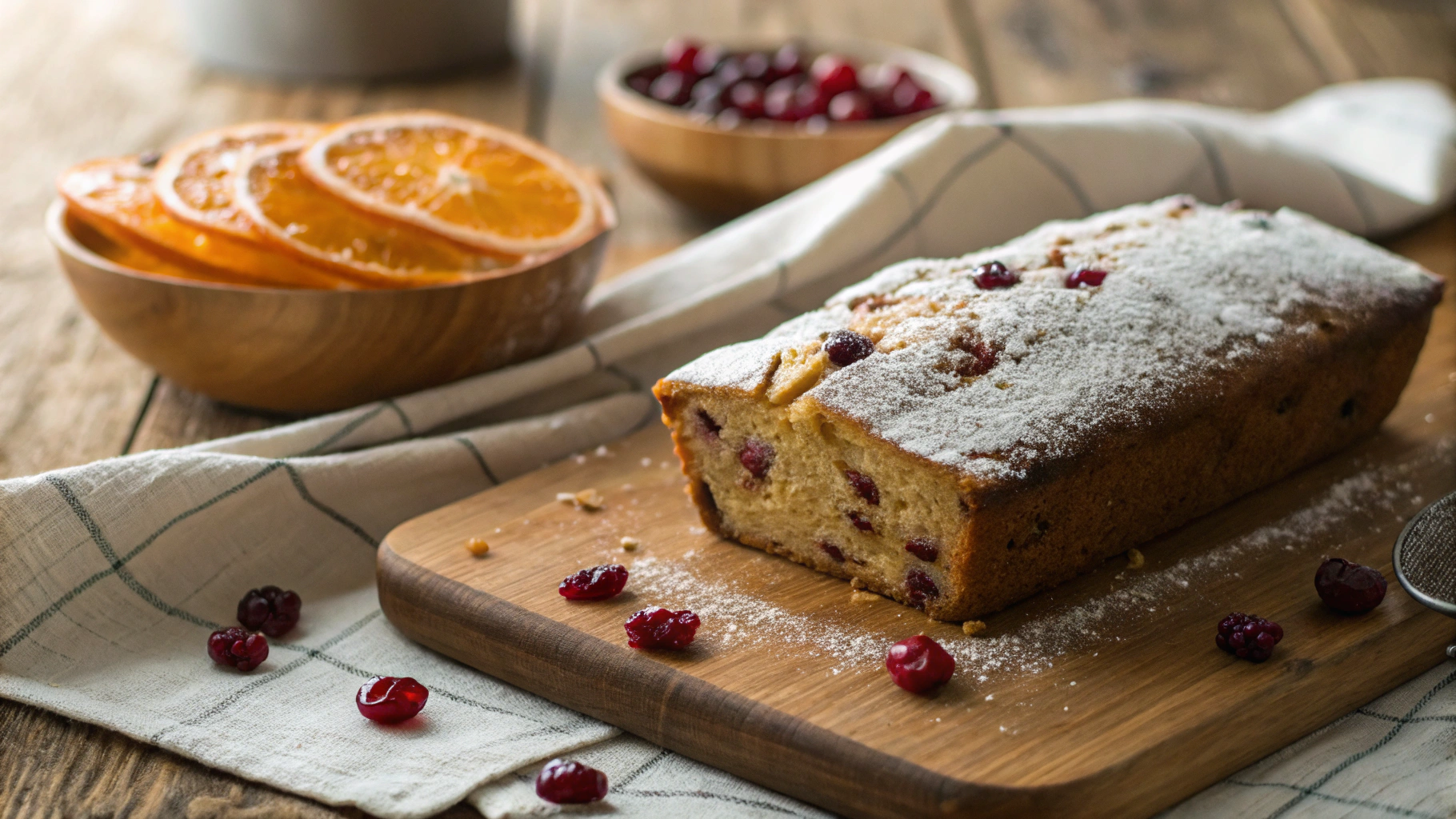 Low Carb Orange Cranberry Loaf Bread