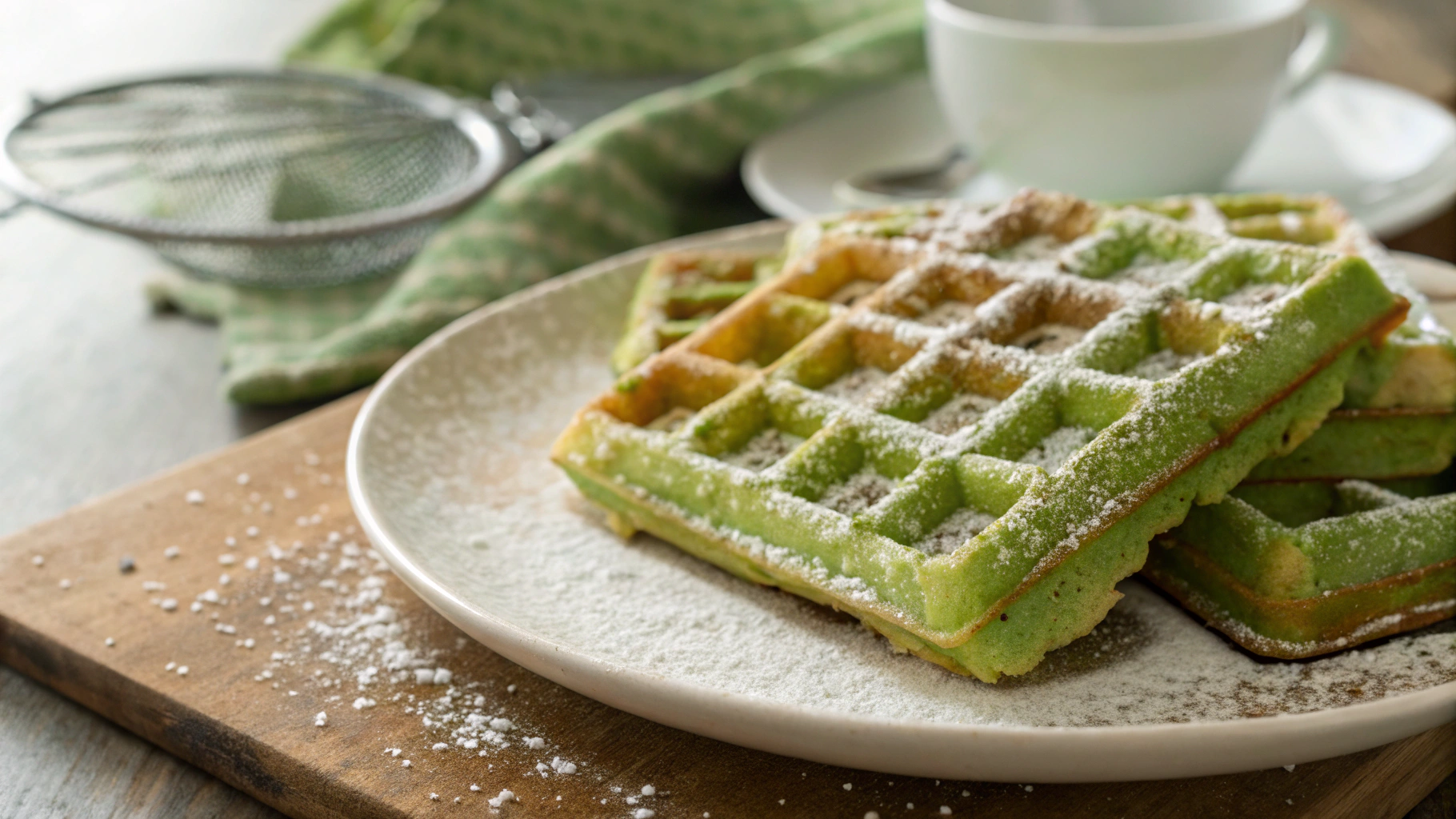 Keto Pandan Waffles