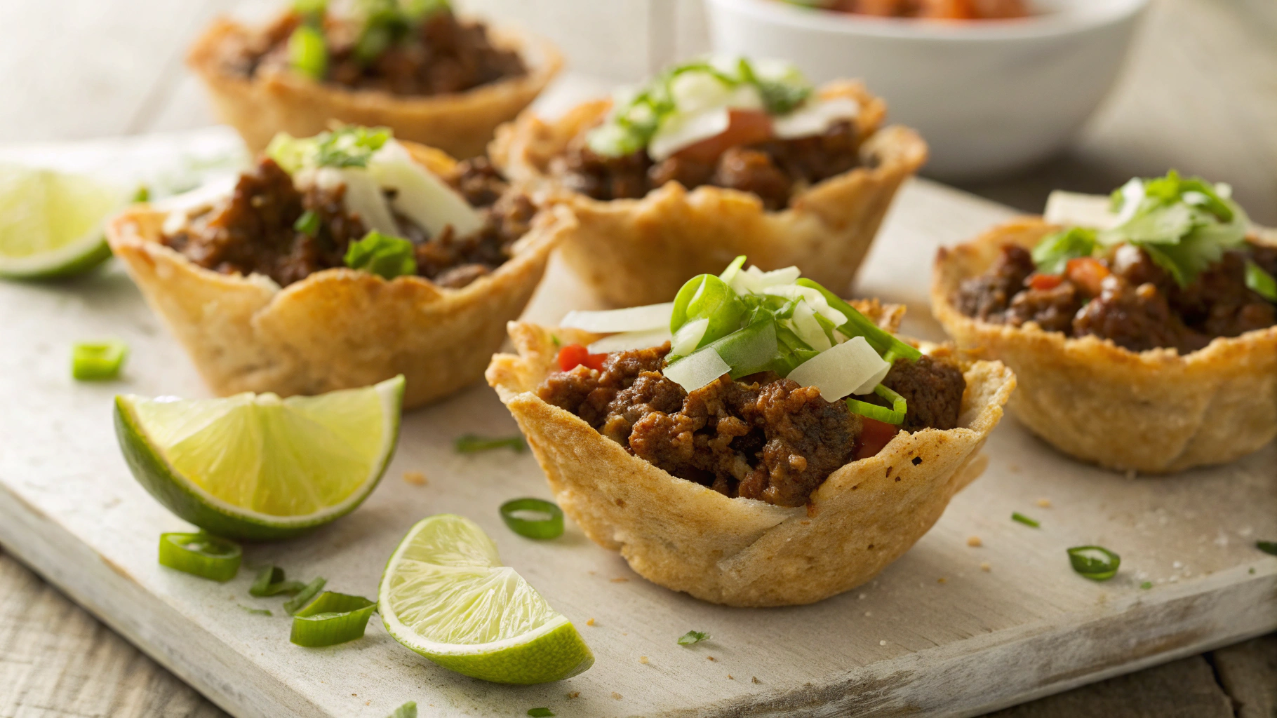 Low Carb Parmesan Beef Taco Cups