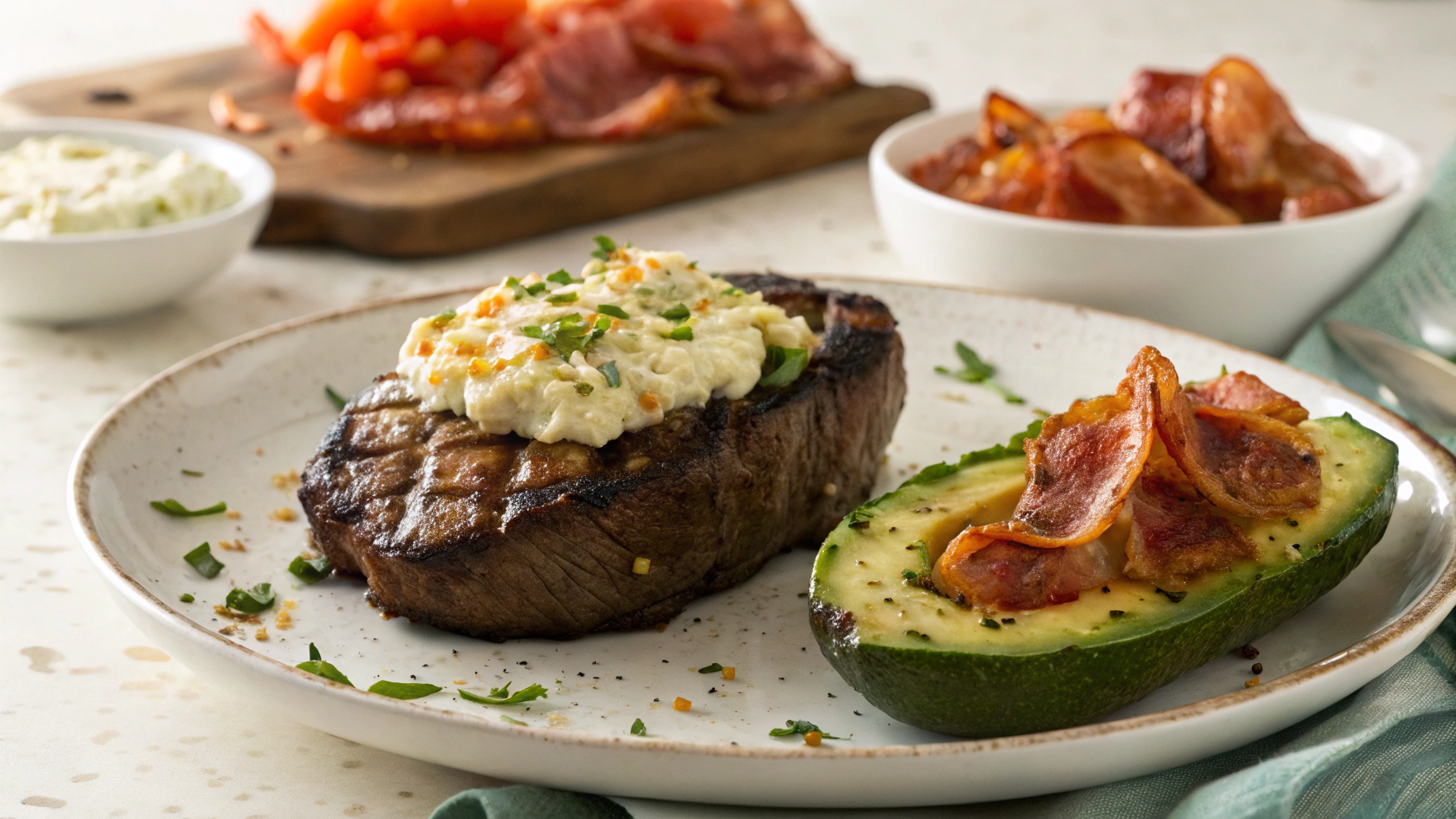 Low Carb Parmesan Crusted Steak
