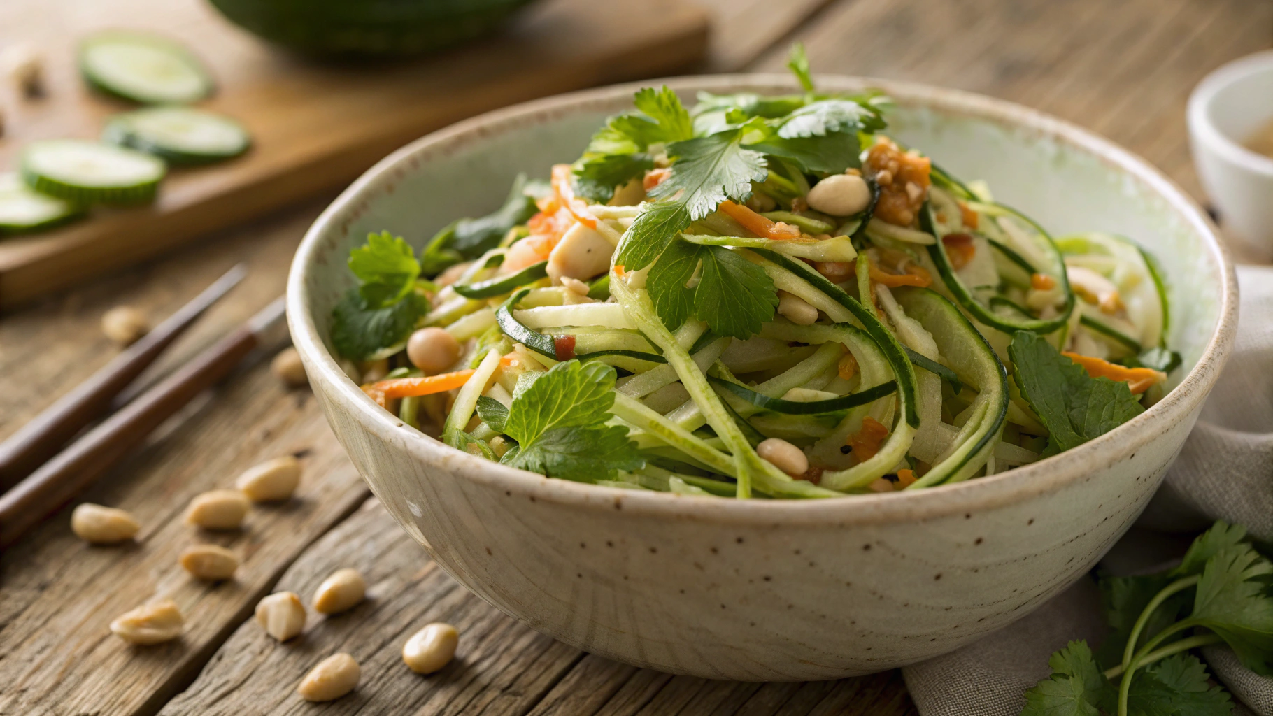 Low Carb Peanut and Cucumber Salad
