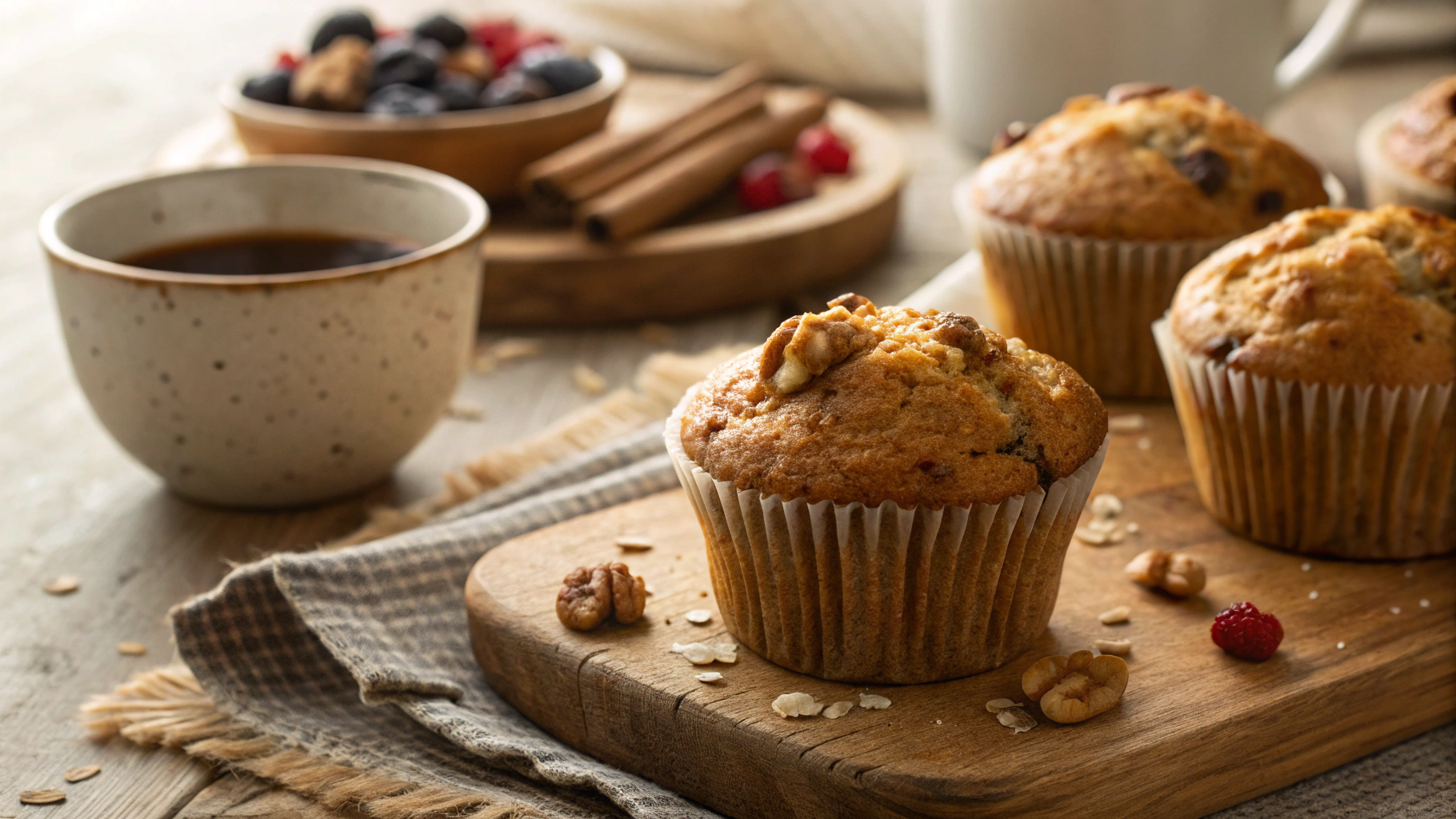 Low Carb Peanut Butter Banana Flour Muffins