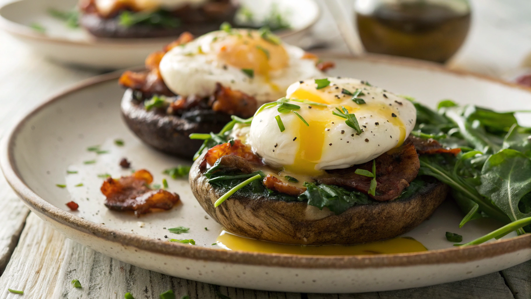 Low Carb Portobello Eggs Benedict Brunch