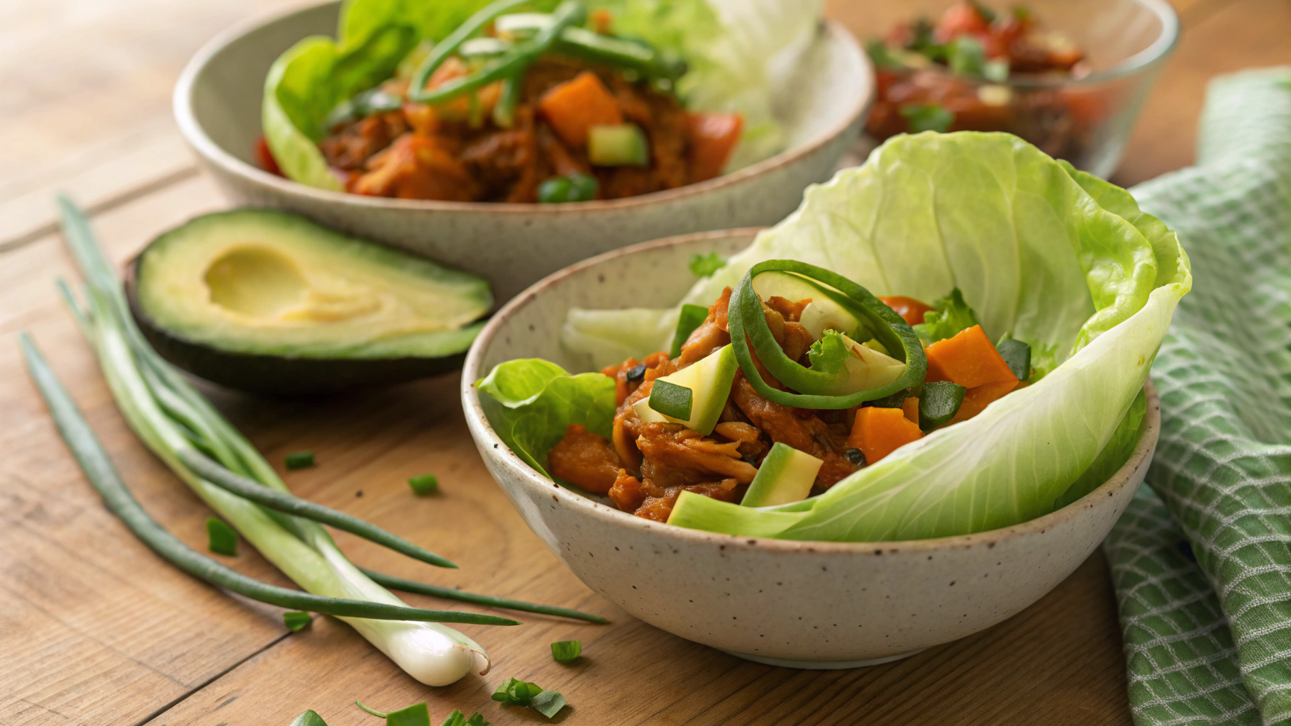 Low Carb Pulled Jackfruit Lettuce Wrap (Vegan)