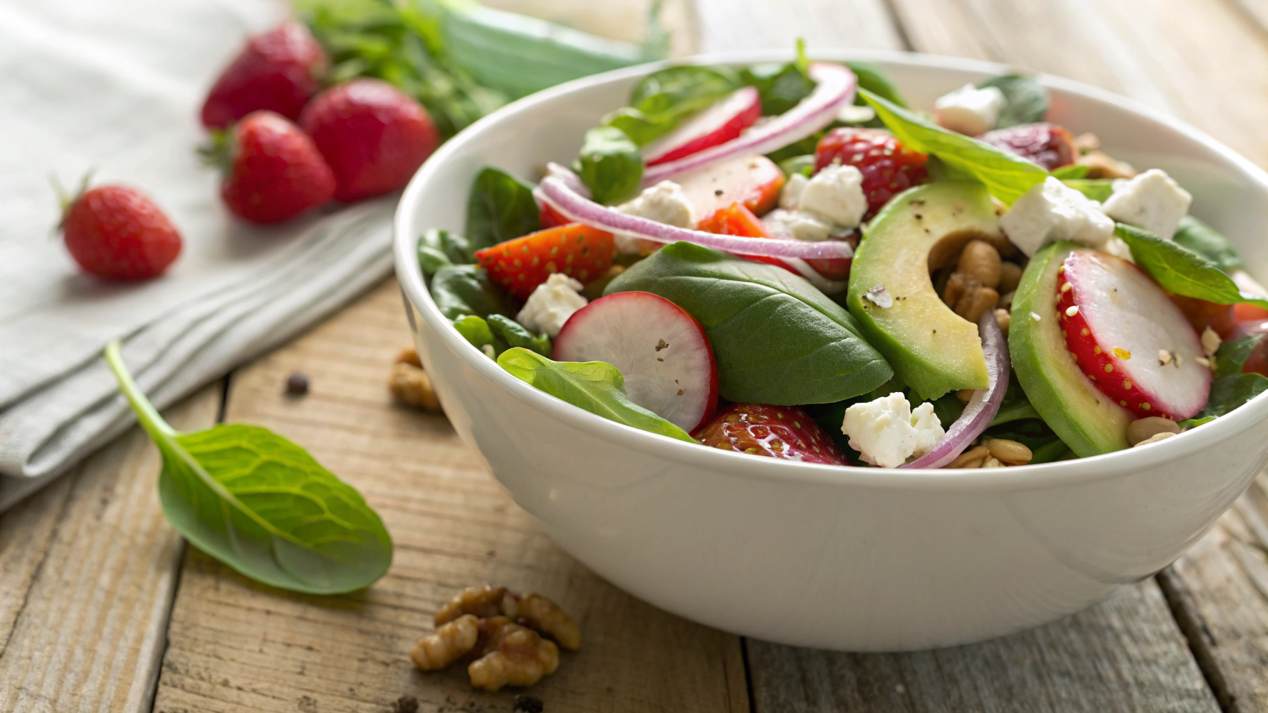 Low Carb Radish and Strawberry Salad