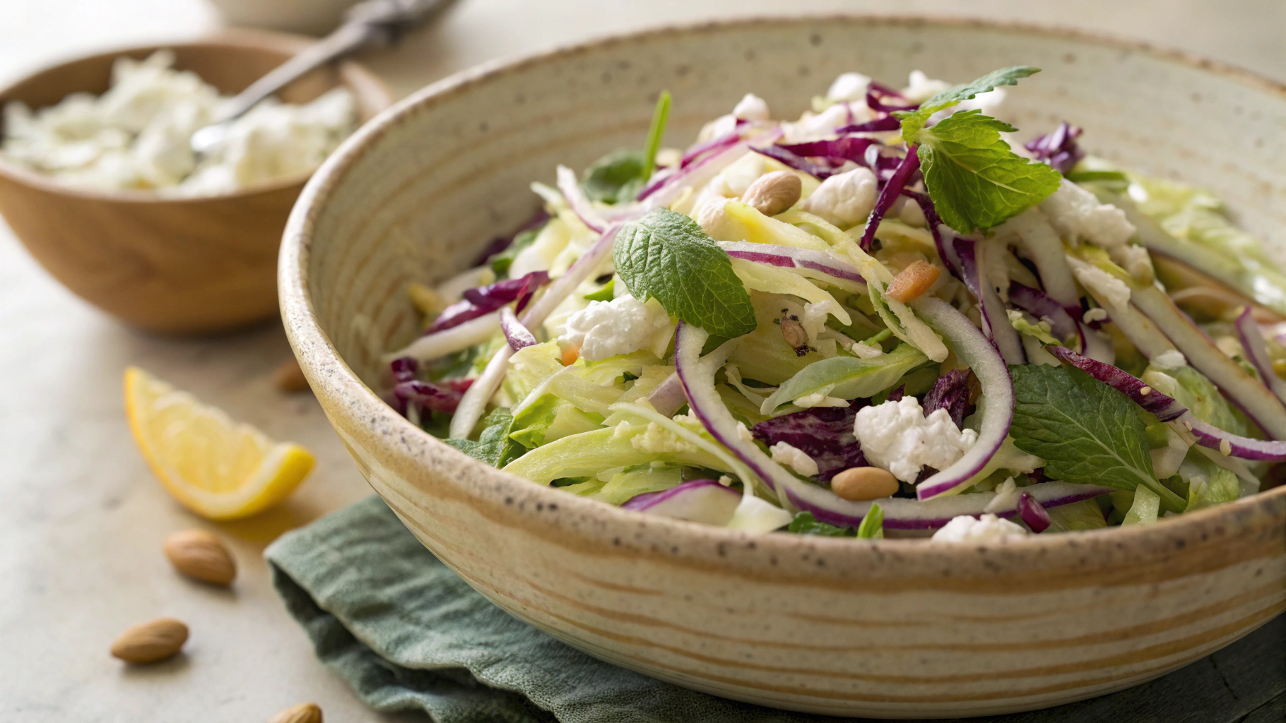 Keto Red Cabbage and Goats Cheese Salad