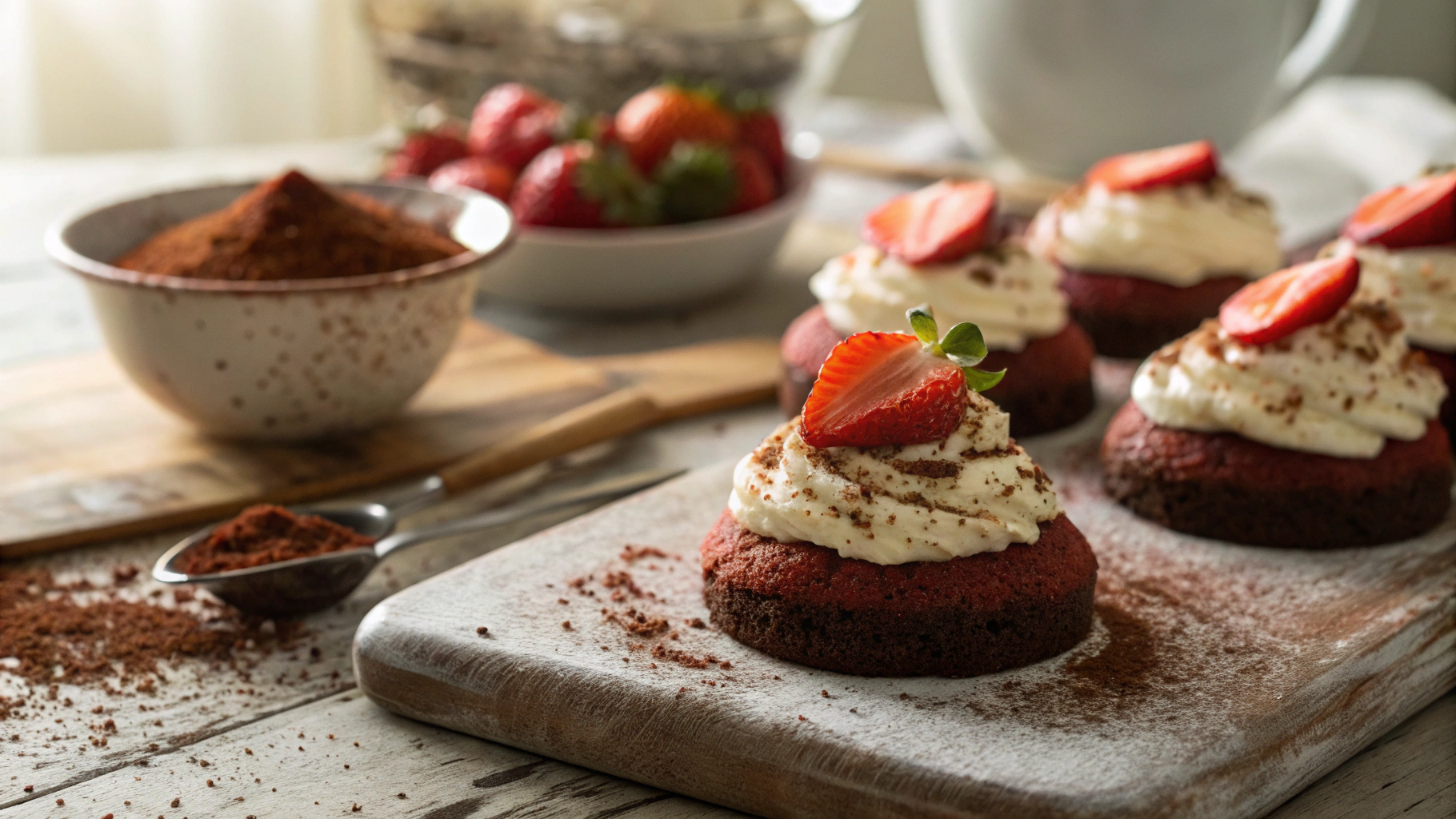 Keto Red Velvet Teacake Slices