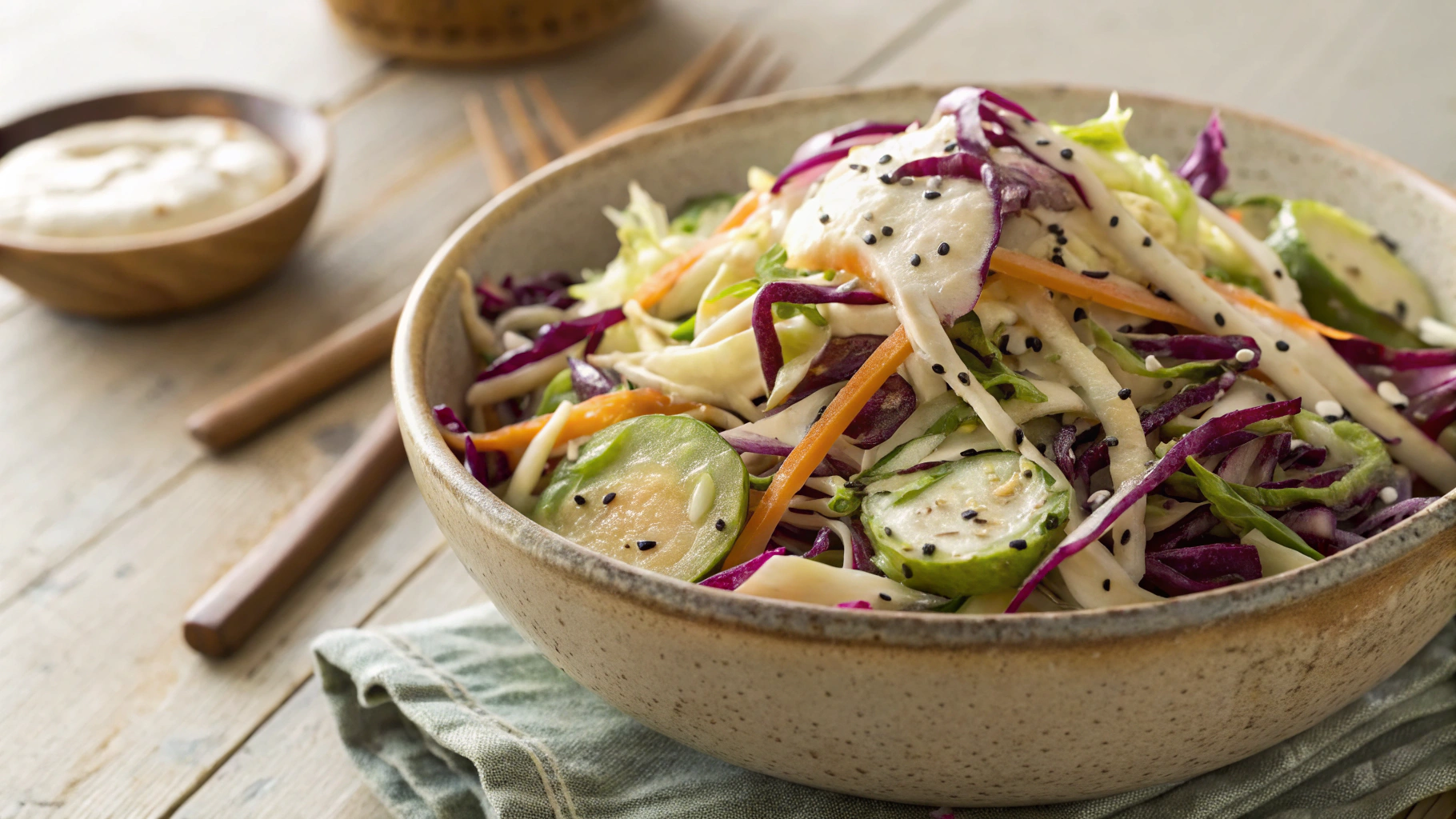 Keto Sesame Sprout Slaw