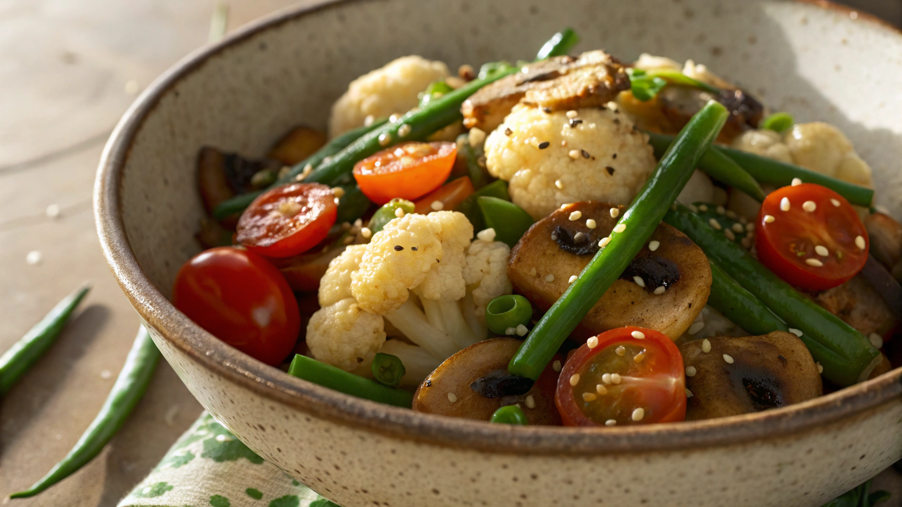 Keto Sesame Stir Fried Vegetables