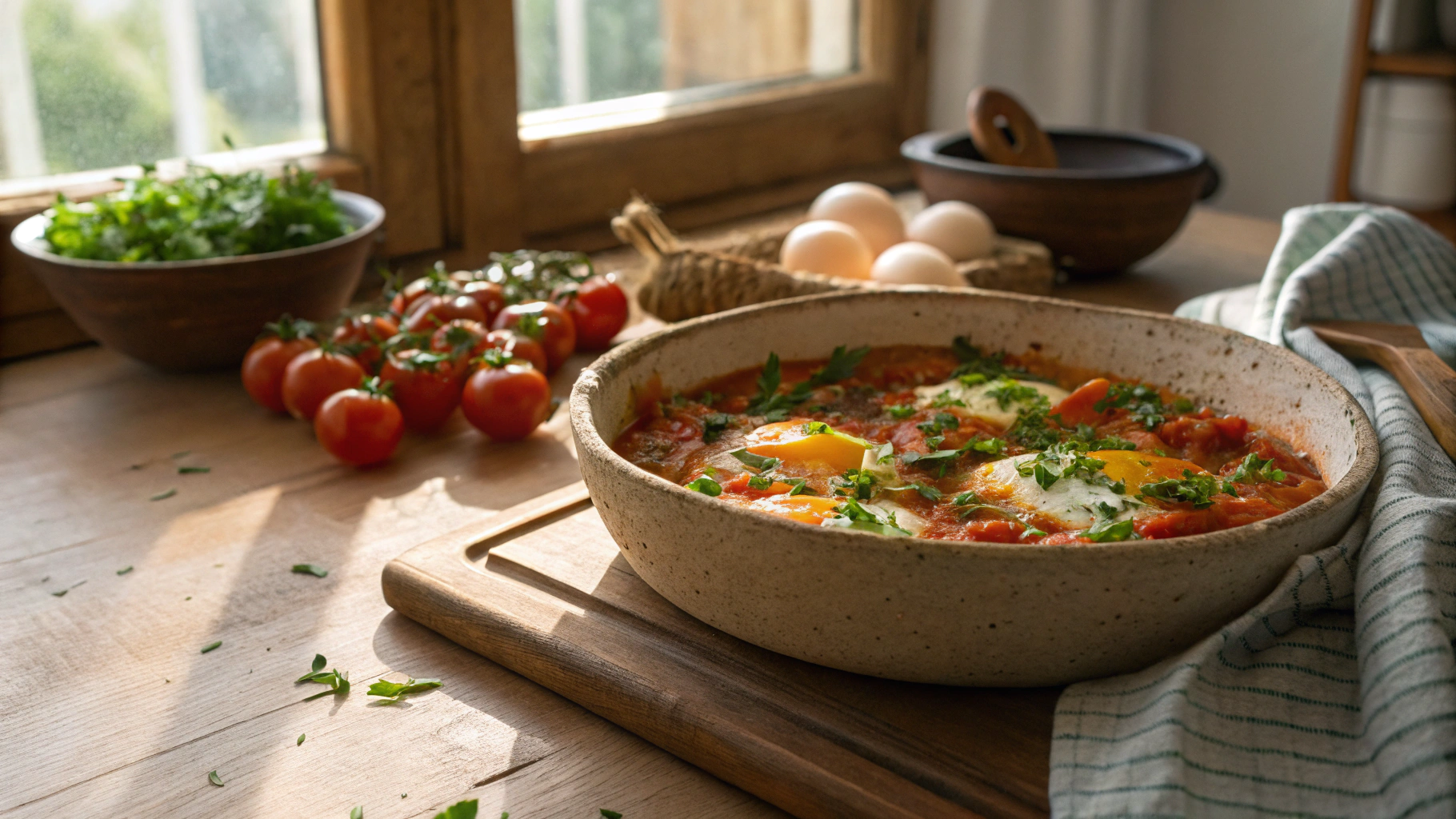 Low Carb Shakshuka with Goat Cheese