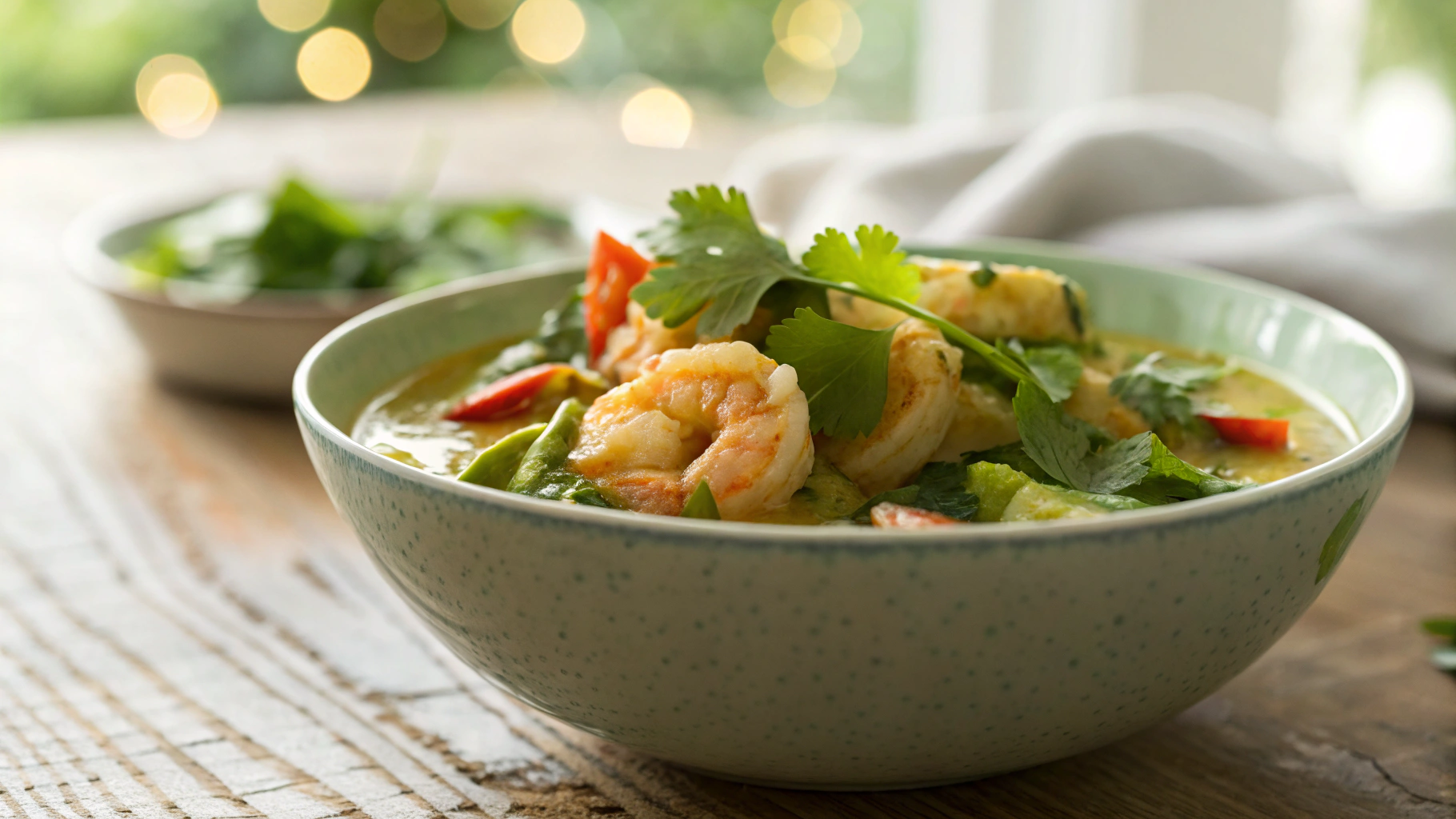 Low Carb Shrimp Thai Green Curry