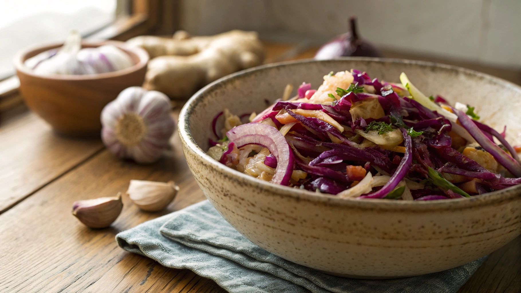 Keto Simple Ginger and Garlic Fried Cabbage