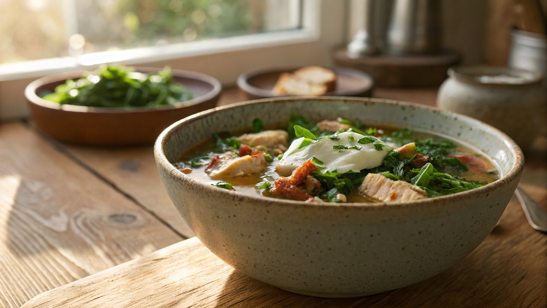 Keto Slow Cooker Chicken Bacon And Greens Soup