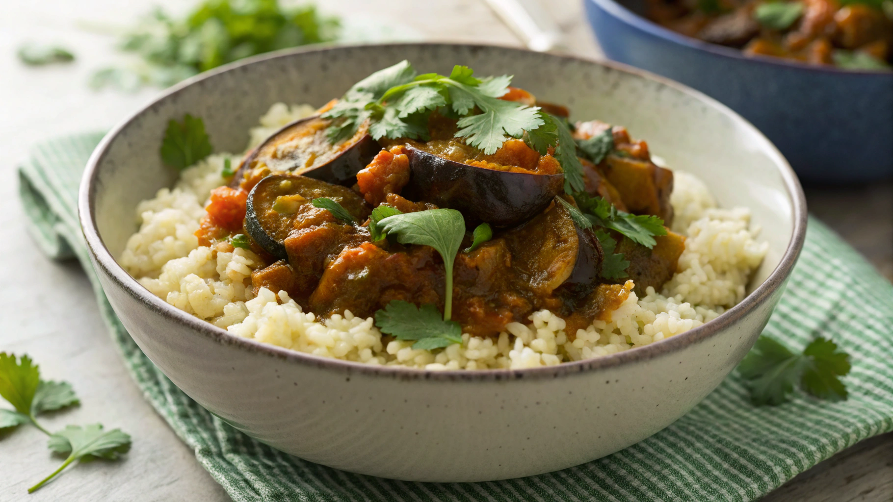 Low Carb Spicy Brinjal Curry