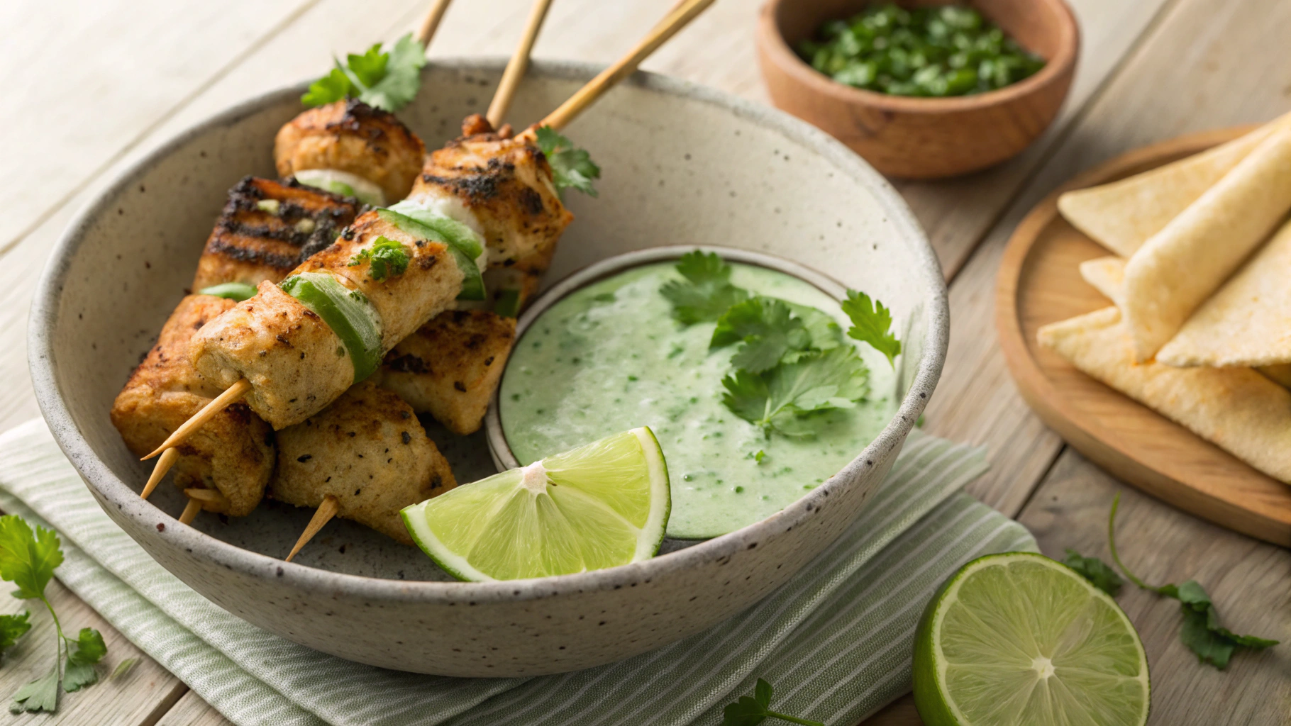 Low Carb Spicy Chicken Skewers w Jalapeno Popper Taquitos