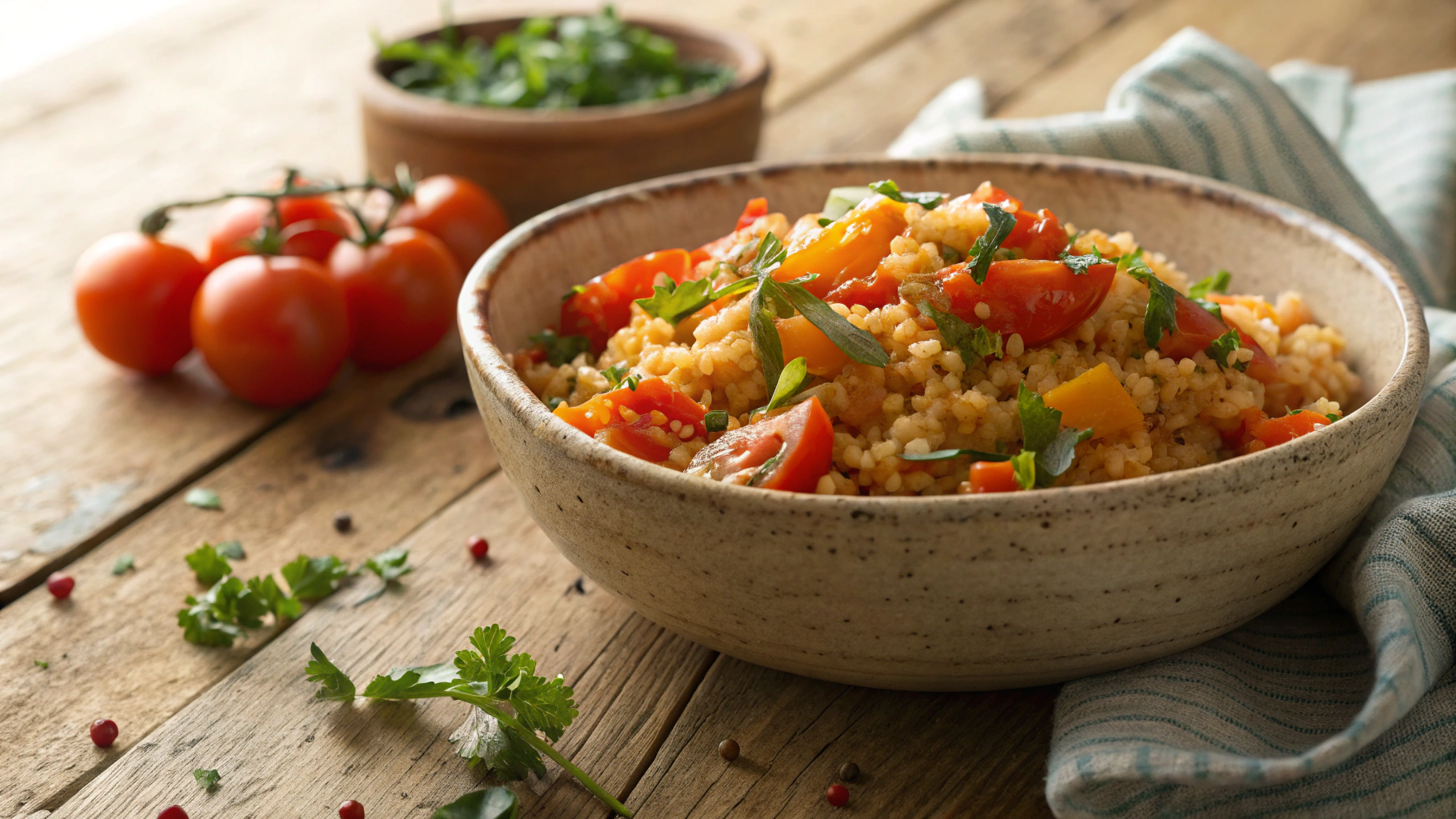 Keto Spicy Tomato and Pepper Rice