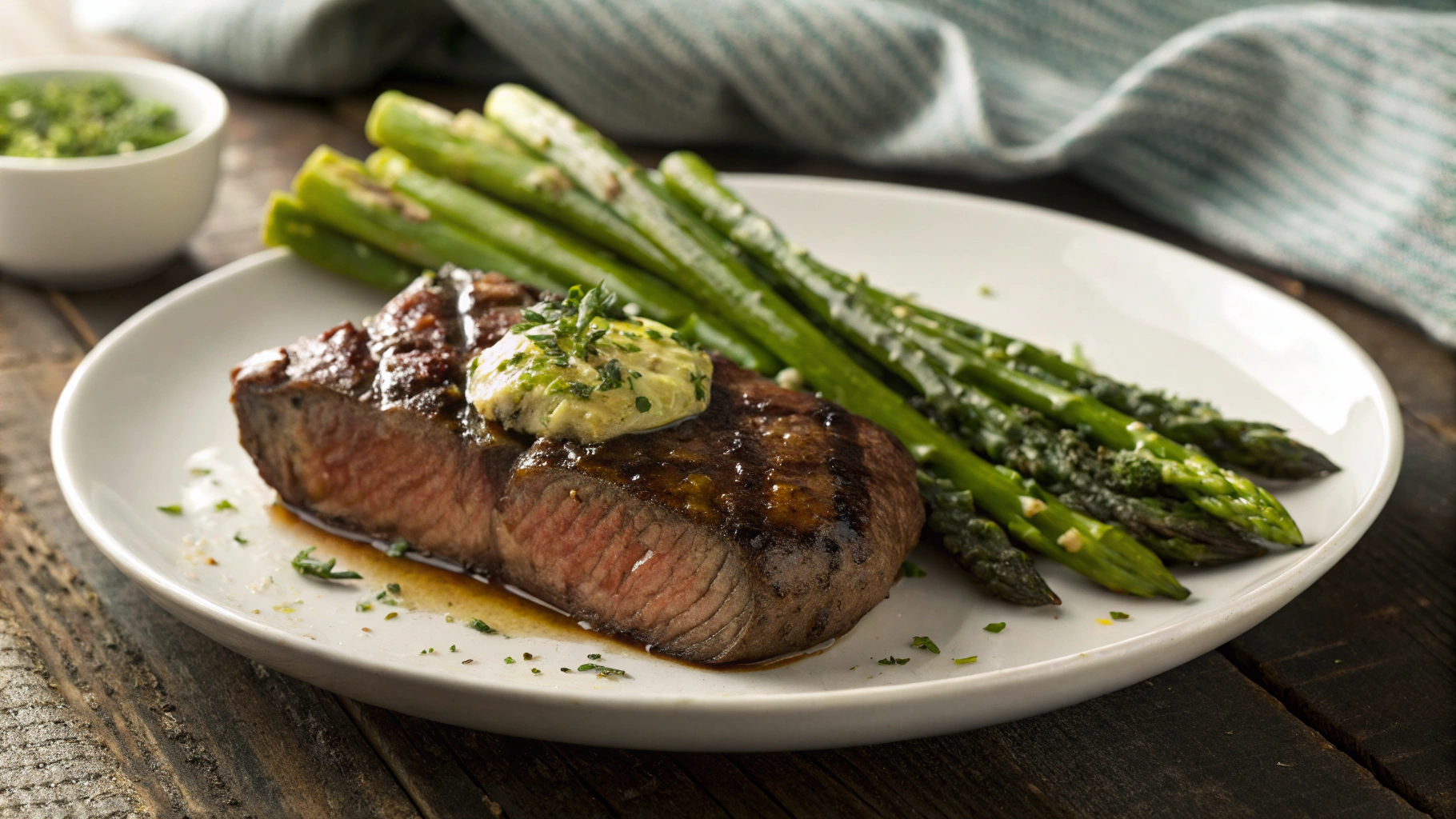 Low Carb Steakhouse Flank Steak w Asparagus Twisties