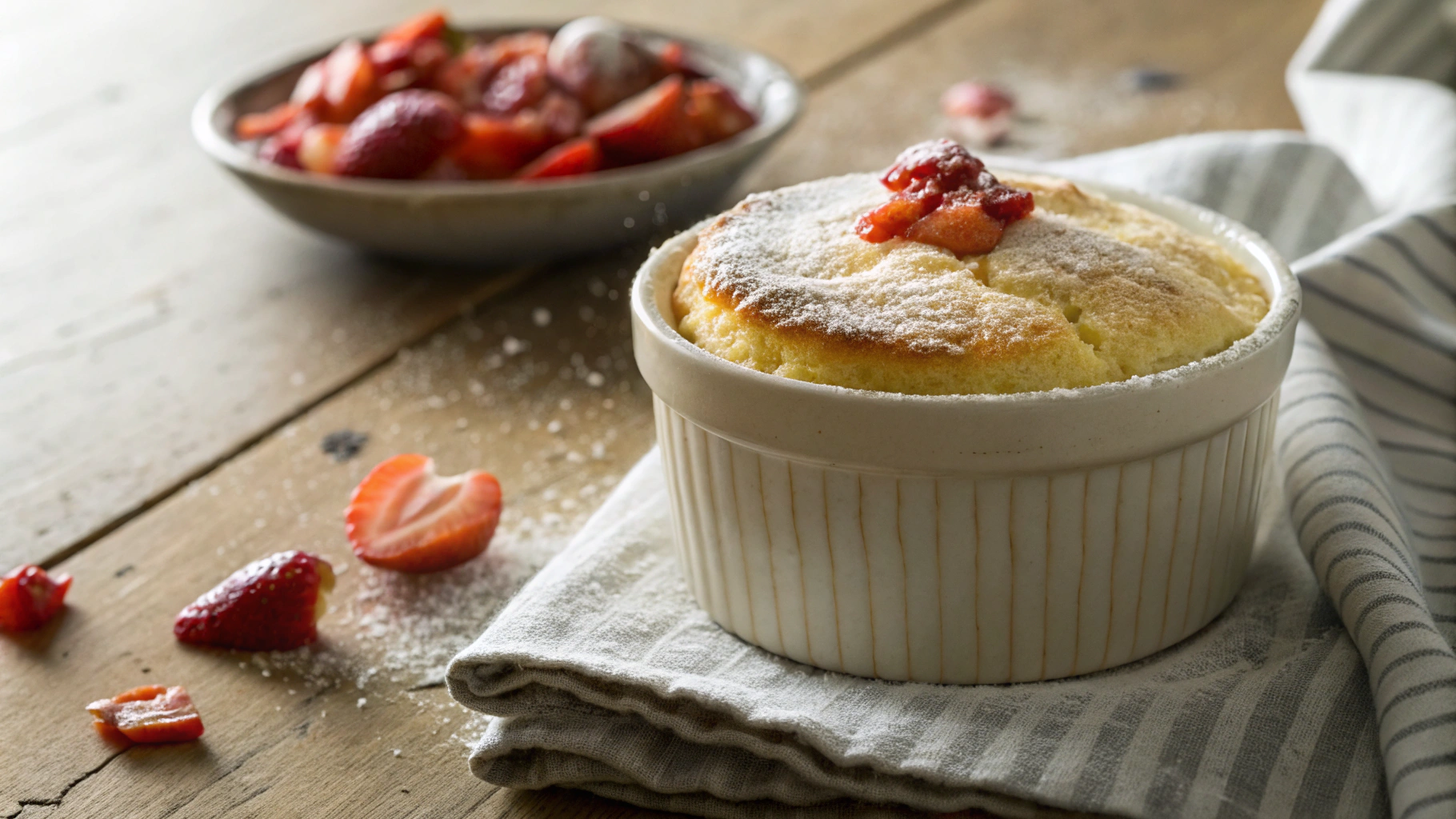 Low Carb Strawberry Mascarpone Souffle